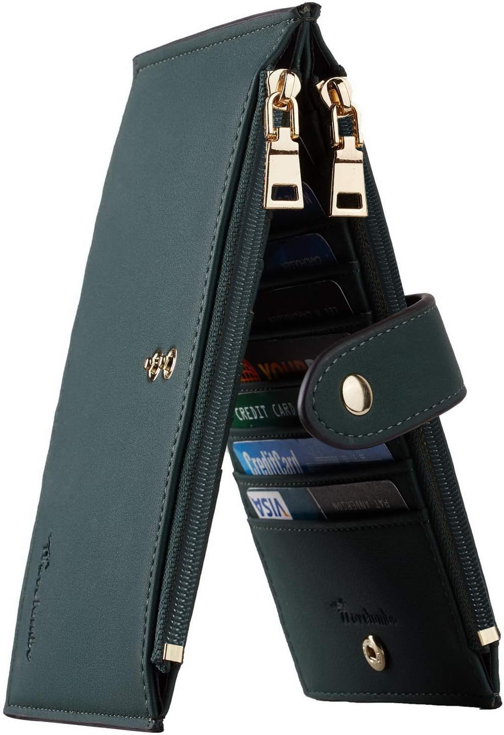Travelambo Genuine Leather Slim RFID Blocking Bifold Wallet for Women - Stylish Credit Card Holder & Cash Organizer (Perfect for Everyday Use, Travel, and Business)