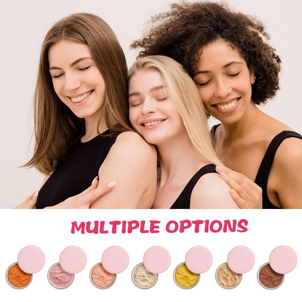 Upgrade Pink Blurring Setting Powder - Waterproof Makeup Finishing Powder for All Skin Tones (Light Pink, Large Size) | Perfect for Daily Wear, Photo Shoots & Special Occasions