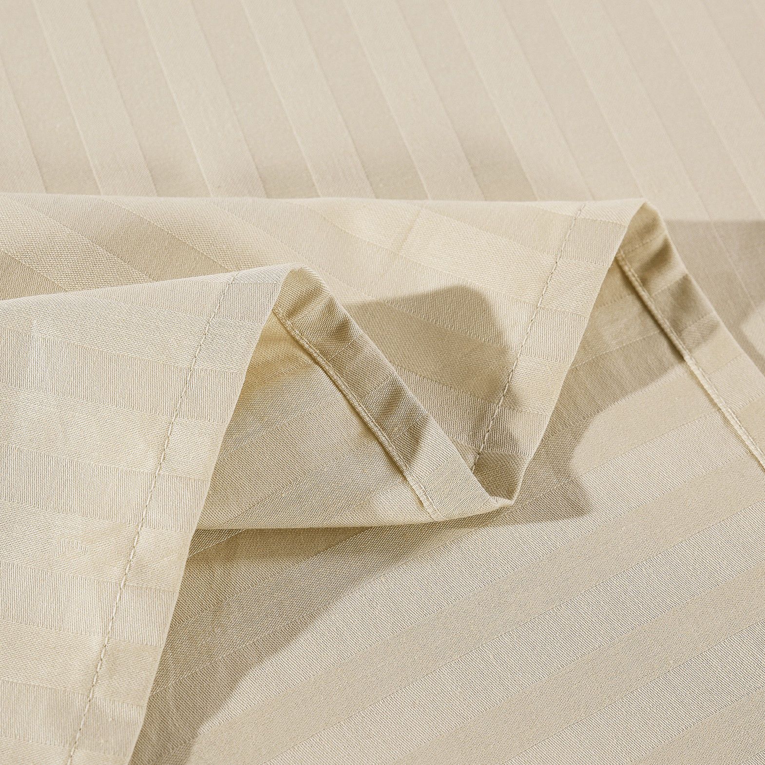 Kensington 1200 Thread Count 100% Egyptian Cotton Sheet Set - Luxury Hotel Quality Stripe Design for Double Bed | Soft & Breathable Bedding for Ultimate Comfort & Relaxation