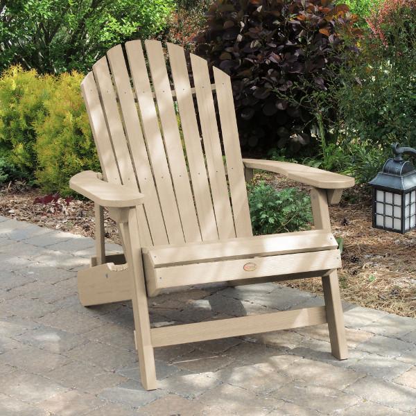 King Hamilton Folding & Reclining Adirondack Outdoor Chair - Patio, Lawn, Garden & Poolside Relaxation - Weather-Resistant Comfort for Backyard, Deck & Camping