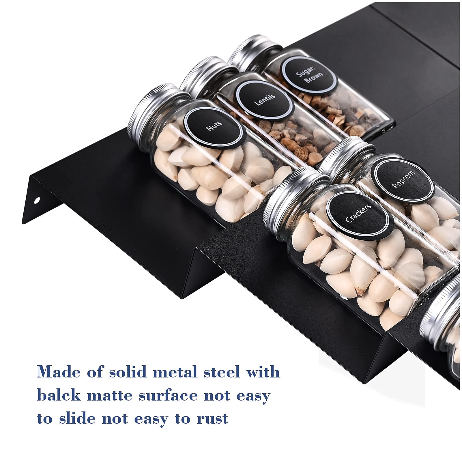Stainless Steel Spice Rack Organizer Tray - 3 Tier Kitchen Cabinet Storage Drawer Insert for Spices, Seasonings & Herbs | Space Saving Solution for Pantry, Countertop & Cabinet Organization (Jars Not Included) | Perfect for Home Chefs & Cooking Enthusiasts