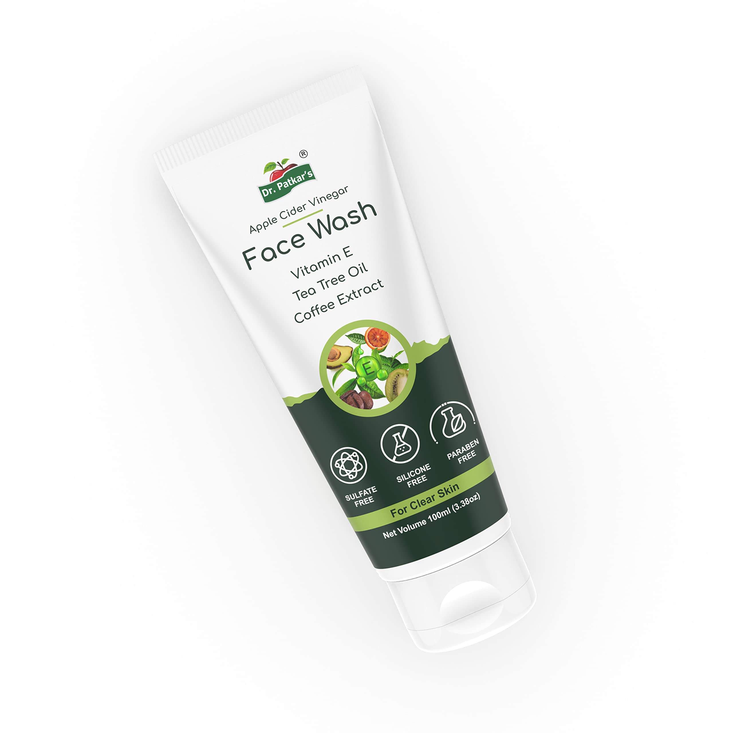 Dr. Patkar's Pure Tea Tree Oil Face Wash for Acne-Prone Skin | Oil-Free Cleanser with Vitamin E & Coffee Extracts | Fights Breakouts & Promotes Clear Skin | 100ml | Ideal for Daily Skincare Routine & Acne Treatment