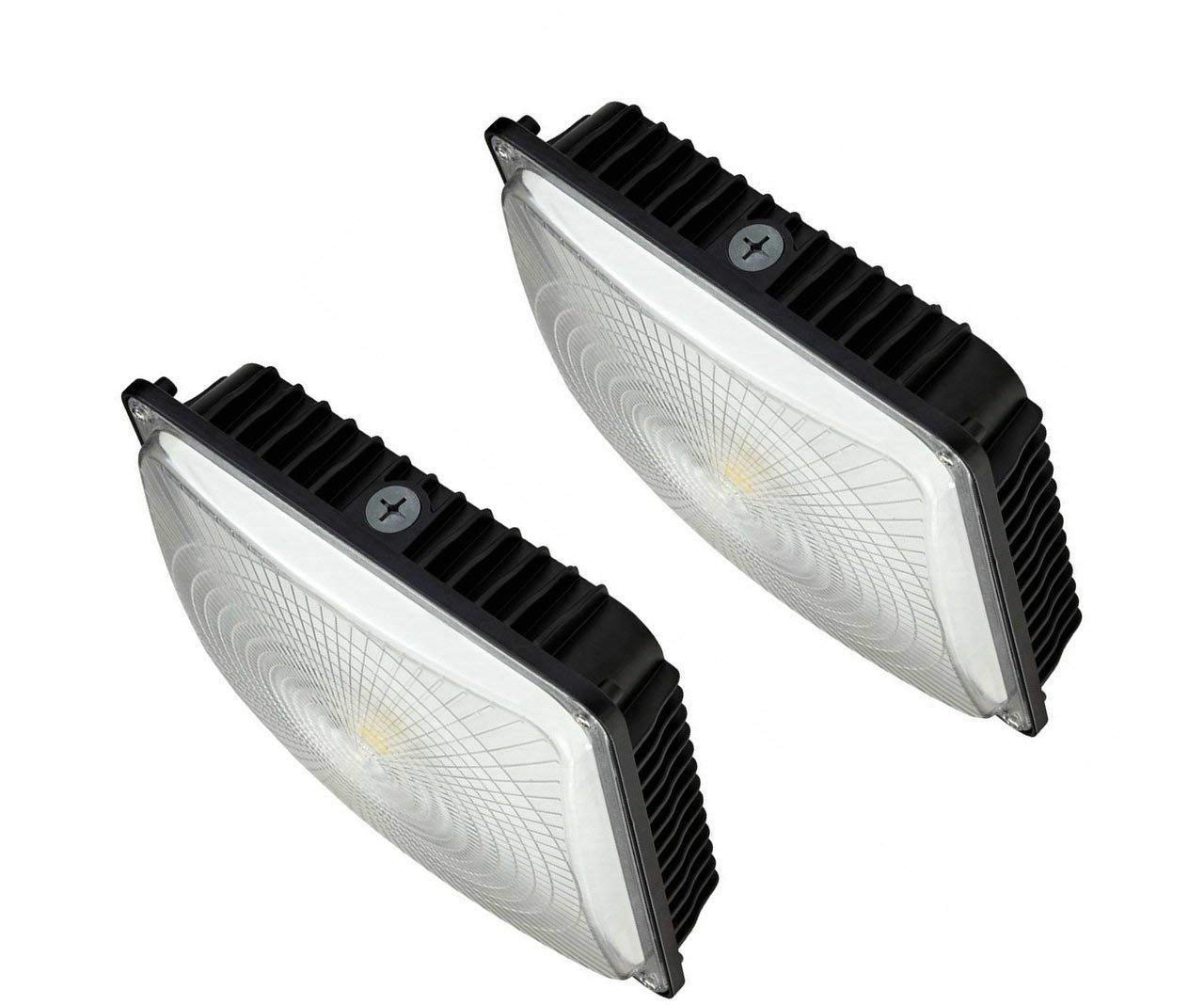 CYLED 120W LED Canopy Light - Waterproof Explosion-Proof High Bay Lighting for Industrial, Outdoor, Parking Lots & Gas Stations (550W HID/HPS Equivalent, 16000 Lumens, 5500K, DLC Certified, Pack of 2) - Perfect for Warehouses, Garages, and Commercial Spaces