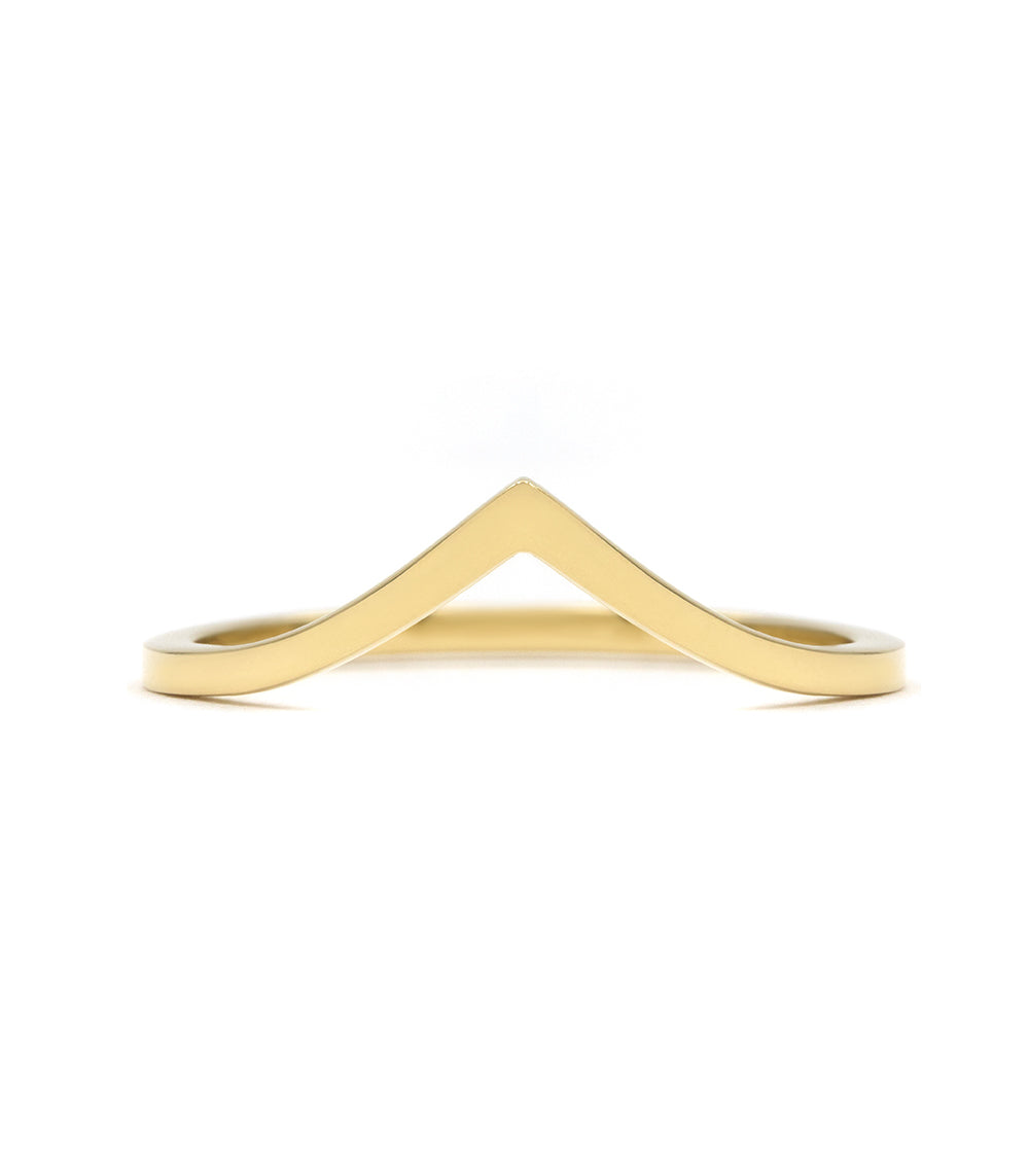 Large Chevron Nesting Wedding Band - Stackable Diamond Ring for Women, Perfect for Bridal Sets, Anniversaries & Everyday Elegance