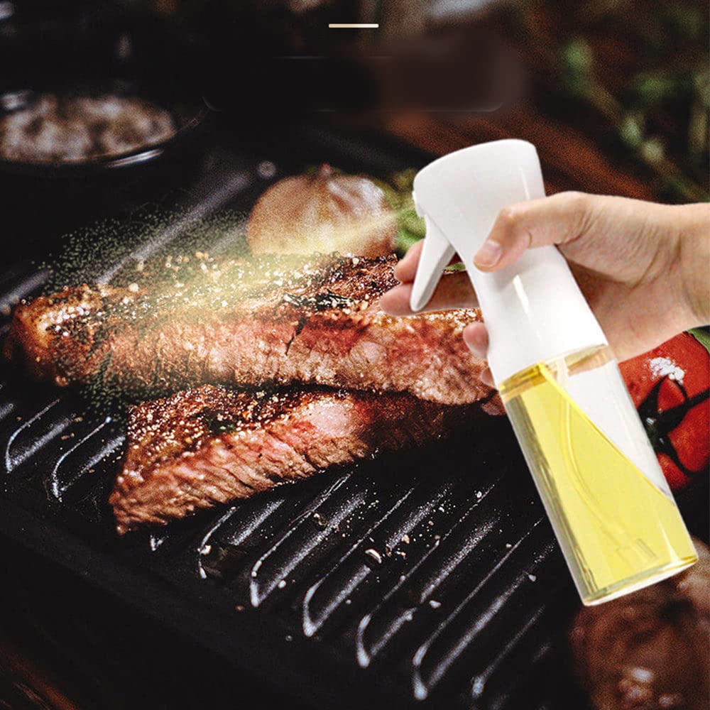 Premium Olive Oil Spray Bottle - 300ml & 200ml Plastic Oil Dispenser for Kitchen, BBQ, Baking, Grilling, Roasting & Salad Dressing - BPA-Free Cooking Sprayer (Pack of 2) - Perfect for Healthy Cooking & Meal Prep