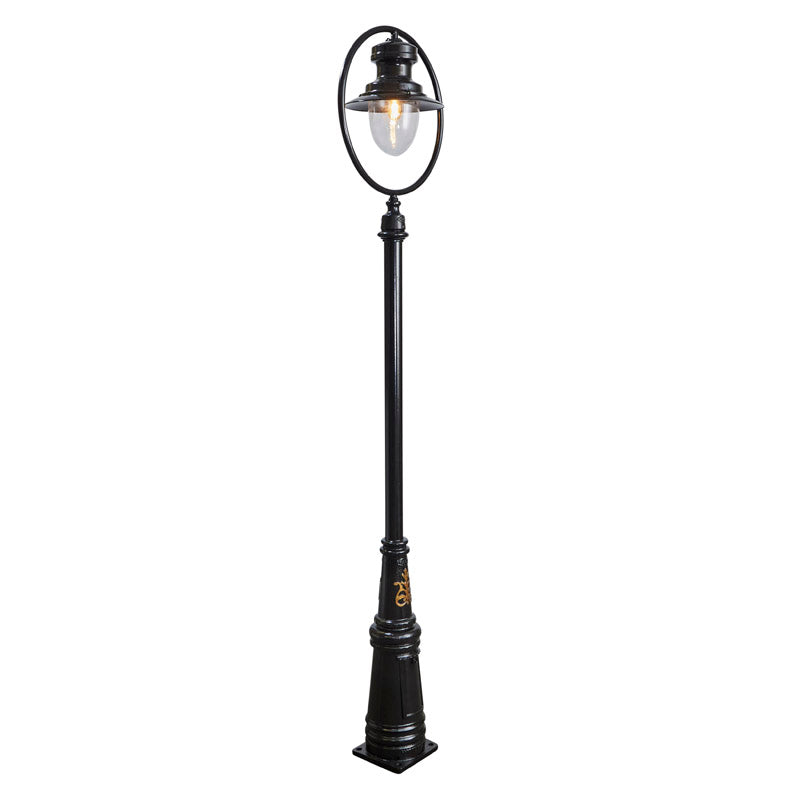 Vintage Bairnsdale 1Lt Cast Iron and Copper Lamp Post - Outdoor Garden Lighting for Pathways, Driveways, and Porches