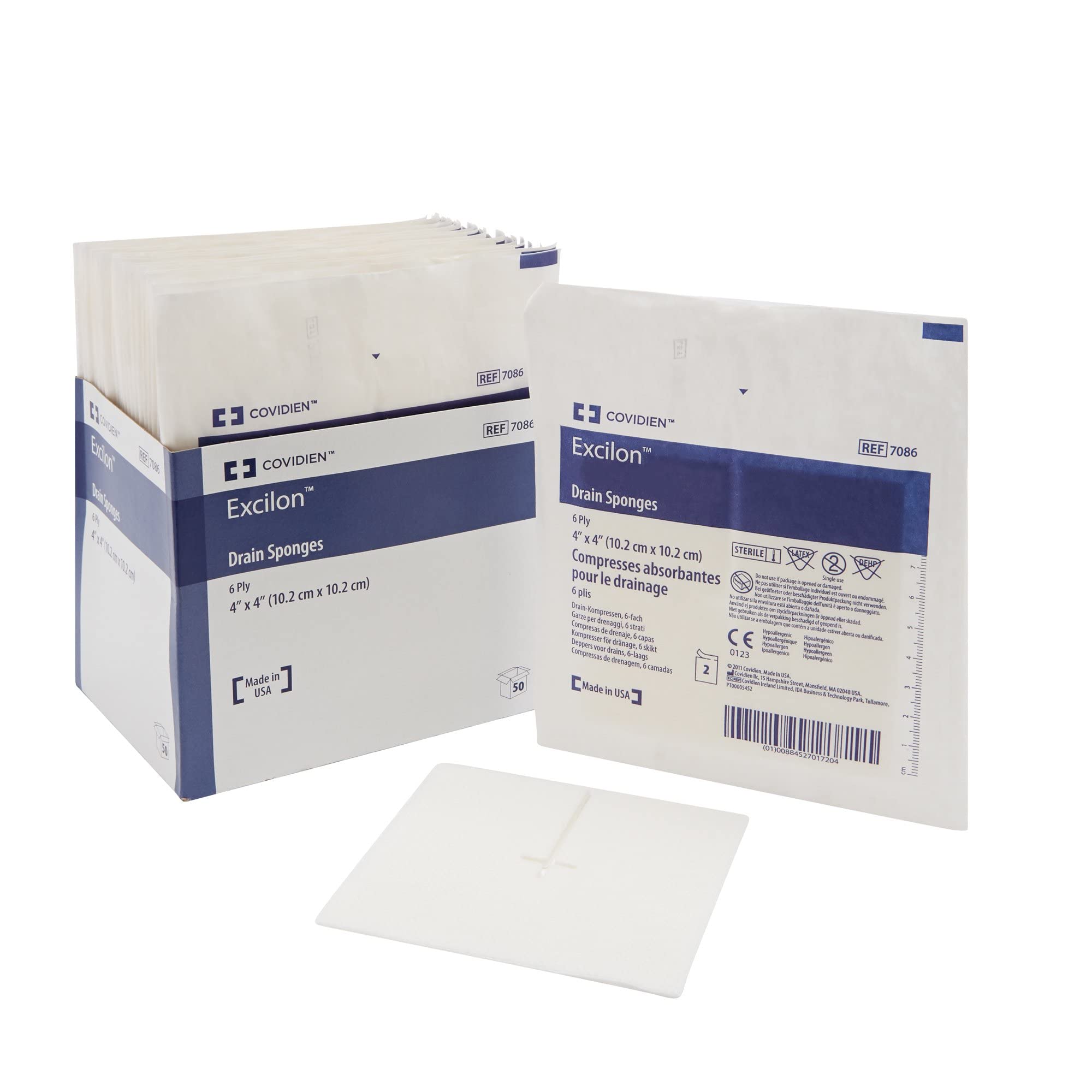 Covidien 7086 Excilon Sterile Drain Sponges 4
