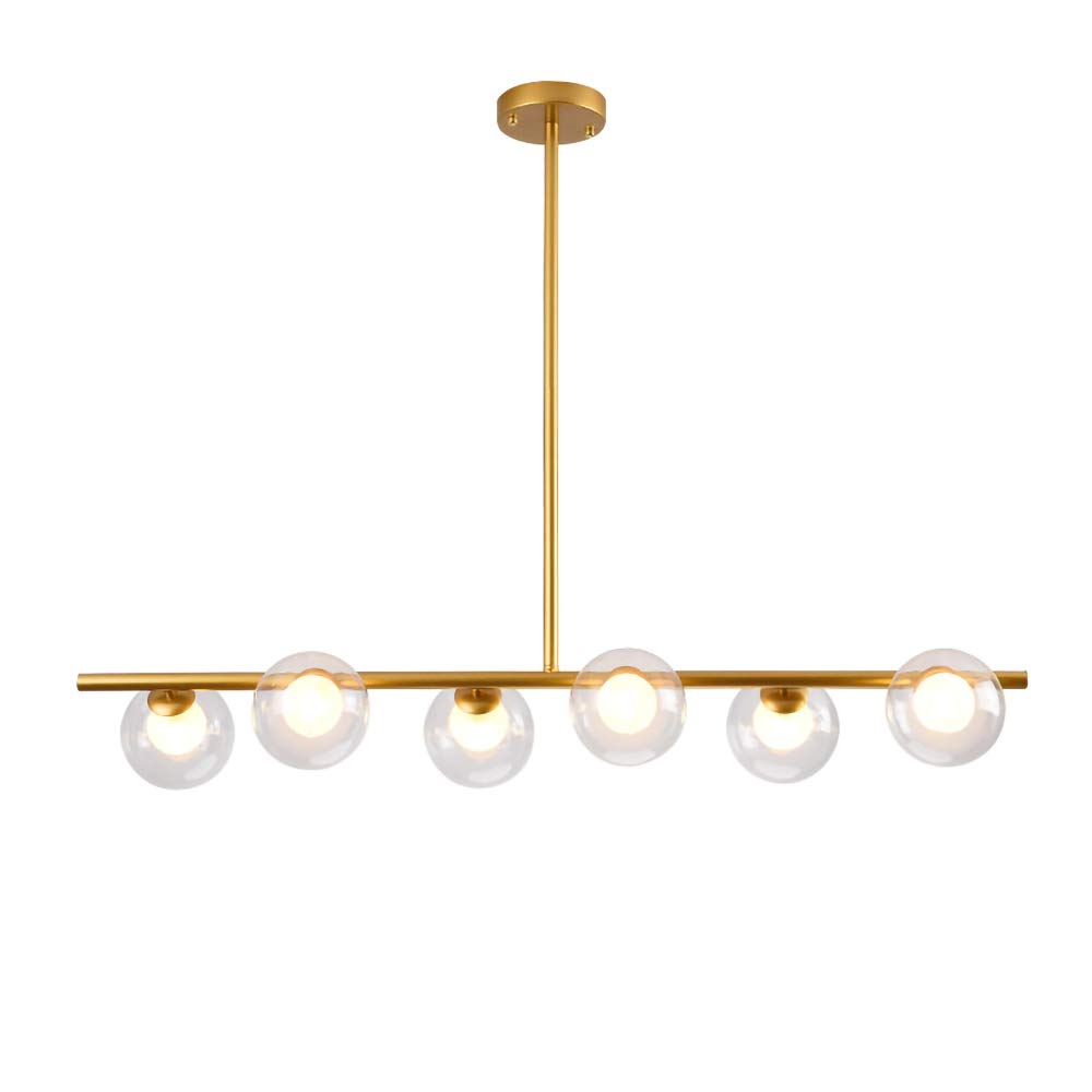 Nordic Modern Chandelier - Iron Magic Bean Molecular LED Pendant Ceiling Light Fixture in Gold for Living Room, Bedroom & Dining Room Lighting | Perfect for Home Decor, Interior Design and Ambient Lighting