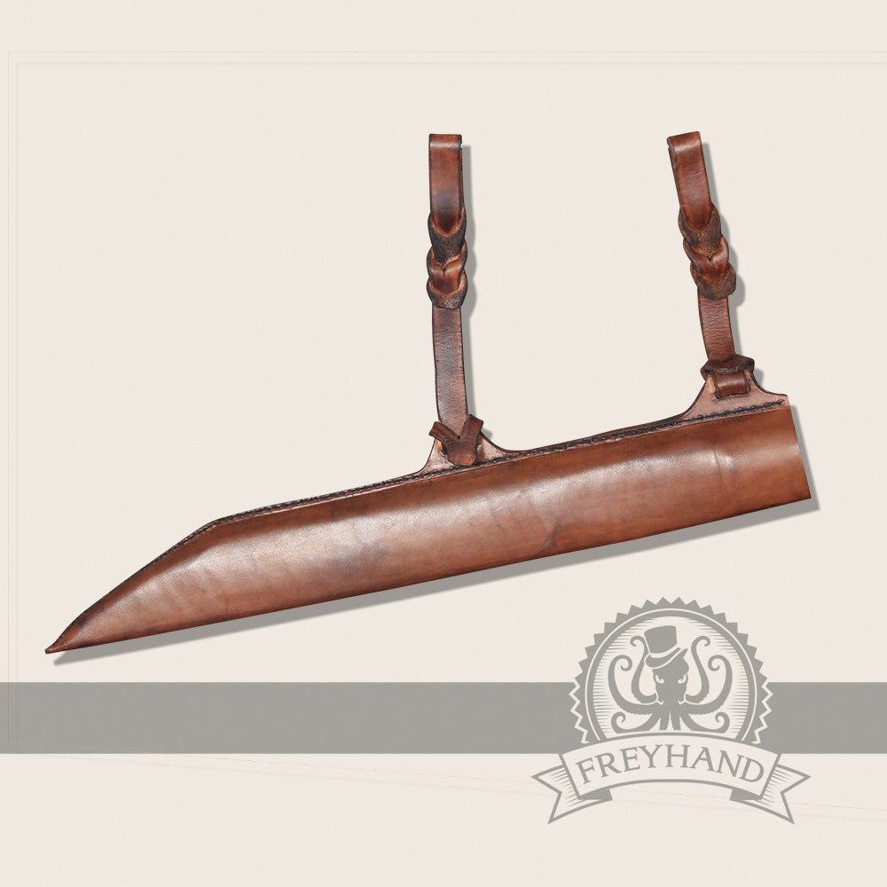 Premium Brown Pine Wood Scabbard - Handcrafted Sword Sheath for Medieval Reenactment, Cosplay & Collectors