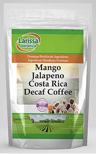 Premium Decaf Costa Rican Coffee Beans - Mango Jalapeno Gourmet Flavored Whole Bean Coffee (16oz, 2 Pack) | Perfect for Morning Brew, Office Break & Gift Giving