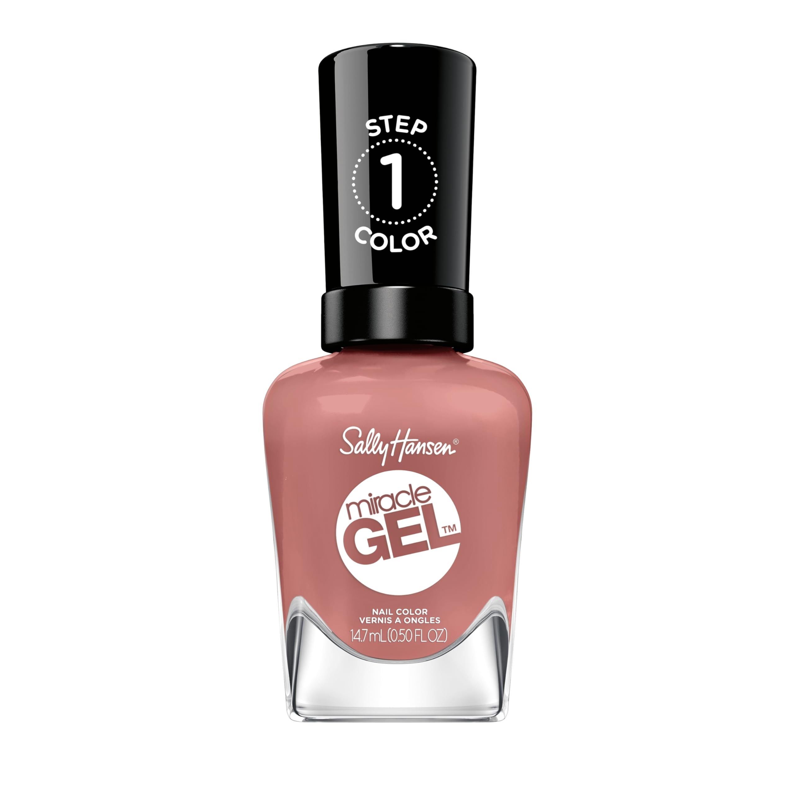 Sally Hansen Miracle Gel Nail Polish - Wild & Free Long Lasting Gel-Like Formula, No UV Lamp Needed, Vibrant Pink Nail Color for Women | Perfect for Manicures, Pedicures & Everyday Wear