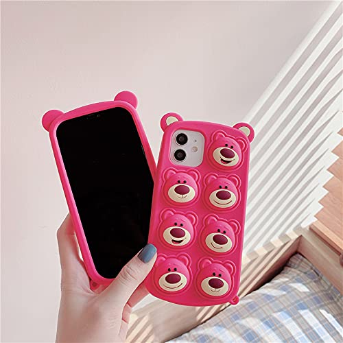 Soft Silicone Phone Case for Apple iPhone 7/8/6/6S Plus - Cute Lotso Huggin Bear from Toy Story | Shockproof Protective Cover | Perfect Gift for Girls, Kids & Disney Fans | Great for School, Travel & Everyday Use