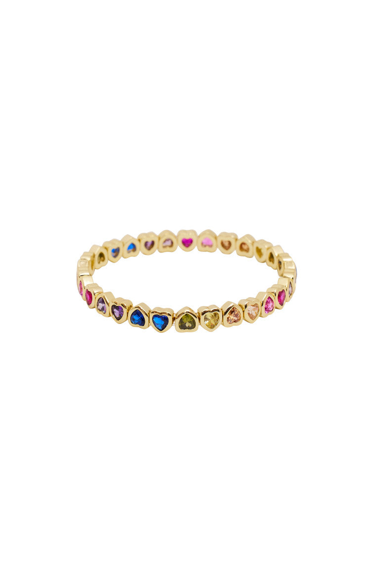 Erin Wachs Small Heart Stretch Bracelet - Adjustable Beaded Bracelet for Women, Trendy Multi-Color Jewelry Gift for Her - Perfect for Casual Wear, Date Nights & Special Occasions