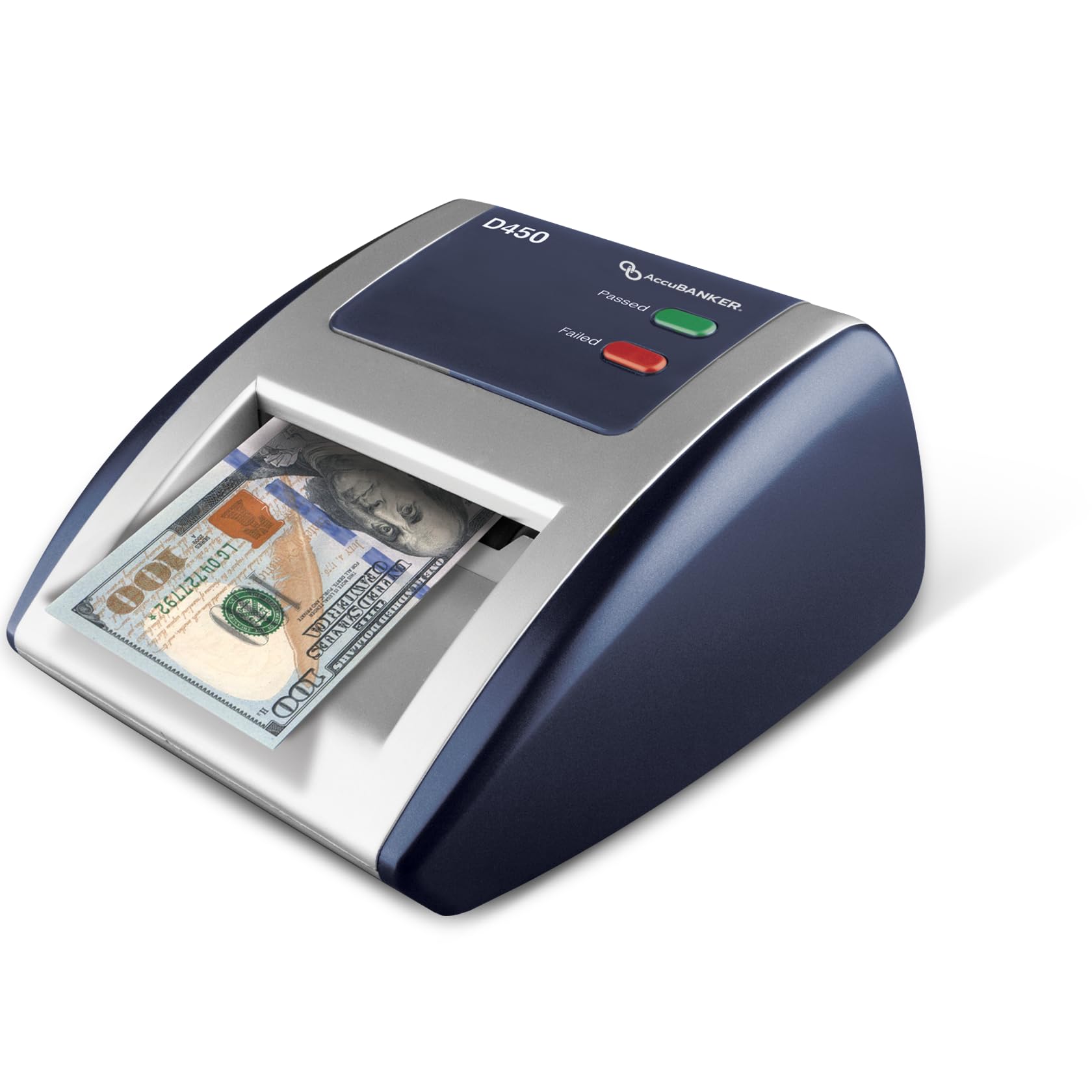AccuBANKER D450 Professional Counterfeit Money Detector Machine - Magnetic, Infrared, Watermark & Micro-Printing Detection with 5-Pack UV Counterfeit Bill Detector Pens Bundle - Ideal for Banks, Retail Stores & Cash Businesses