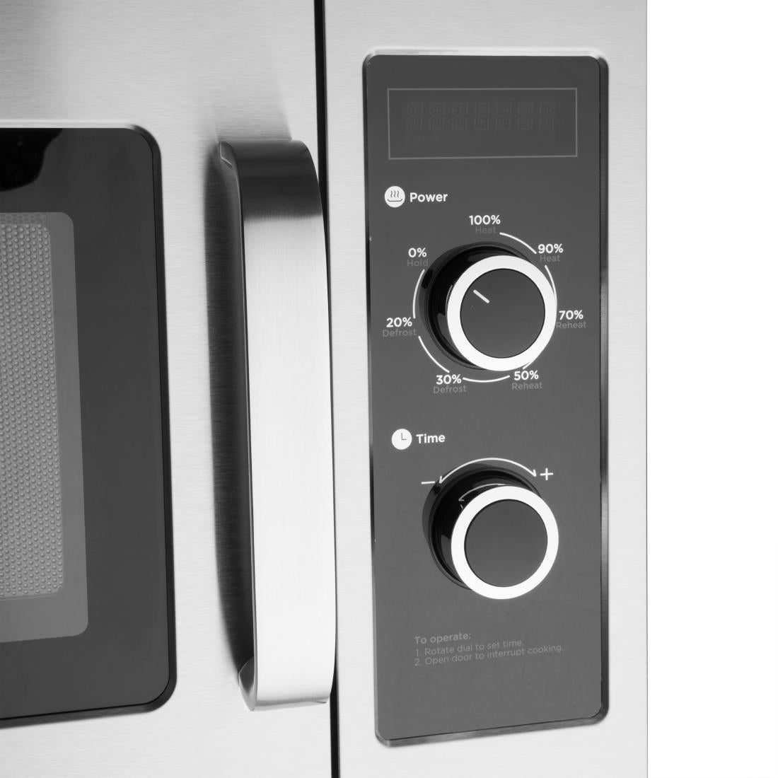 Apuro 34L Commercial Microwave Oven 1800W - Heavy Duty Countertop Microwave for Restaurants, Cafes & Food Trucks - Perfect for Fast Heating, Defrosting & Cooking Meals