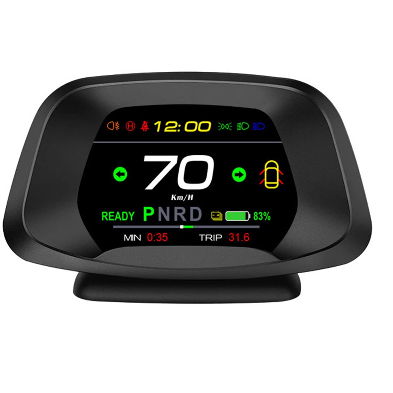 Car HUD Head-Up Display - Digital Speedometer with Multi-Function Driving Computer & Alarm System | Real-Time Vehicle Data Projector for Safer Night Driving & Long Road Trips