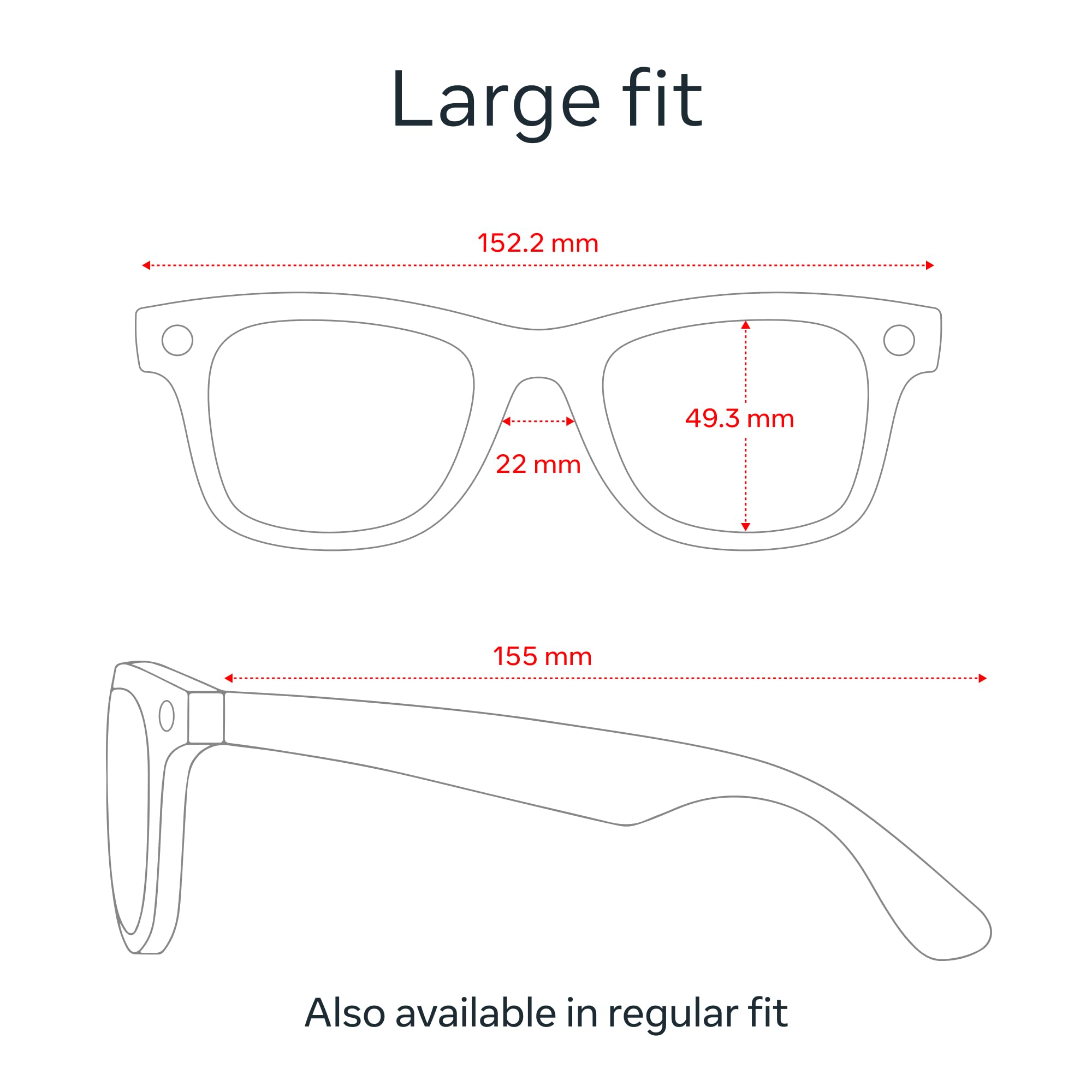 Refurbished Meta Ray-Ban Smart Glasses - Premium Sunglasses with Camera & Voice Assistant for Outdoor Adventures & Social Media Content Creation
