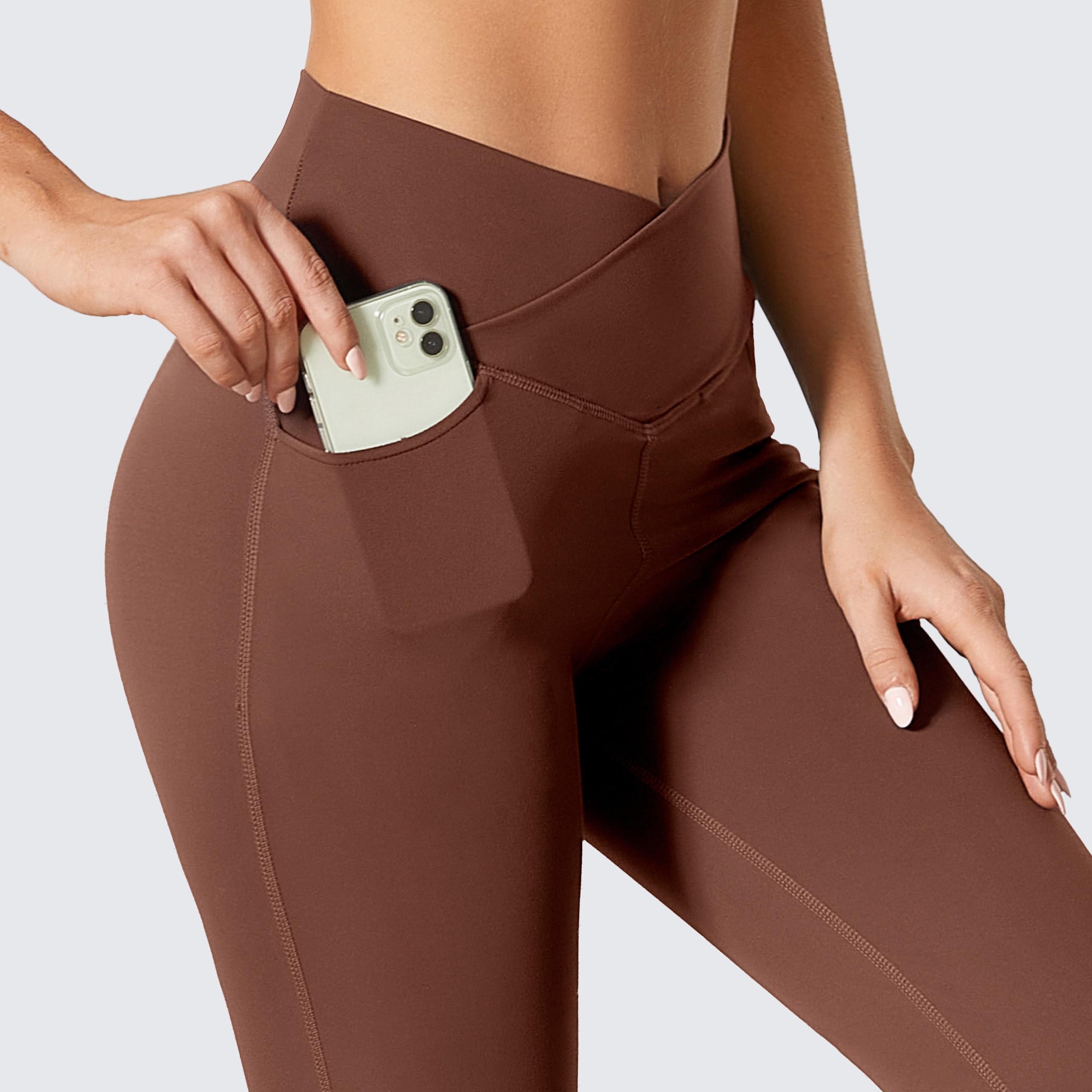 JADD Women's High Waisted Flare Yoga Pants with Pockets - Bootcut Tummy Control Workout Leggings & Dress Pants for Yoga, Gym, Running and Casual Wear