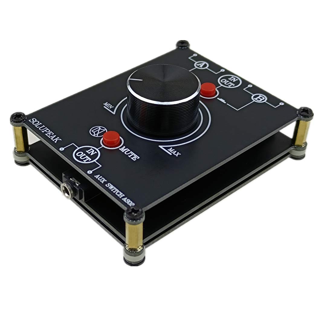 2 in 1 Out 3.5mm Stereo Audio Switch Box - 2-Way Speaker Selector & Audio Source Signal Splitter for Home Theater, Gaming, and Studio Setup | High-Quality Audio Switching Solution