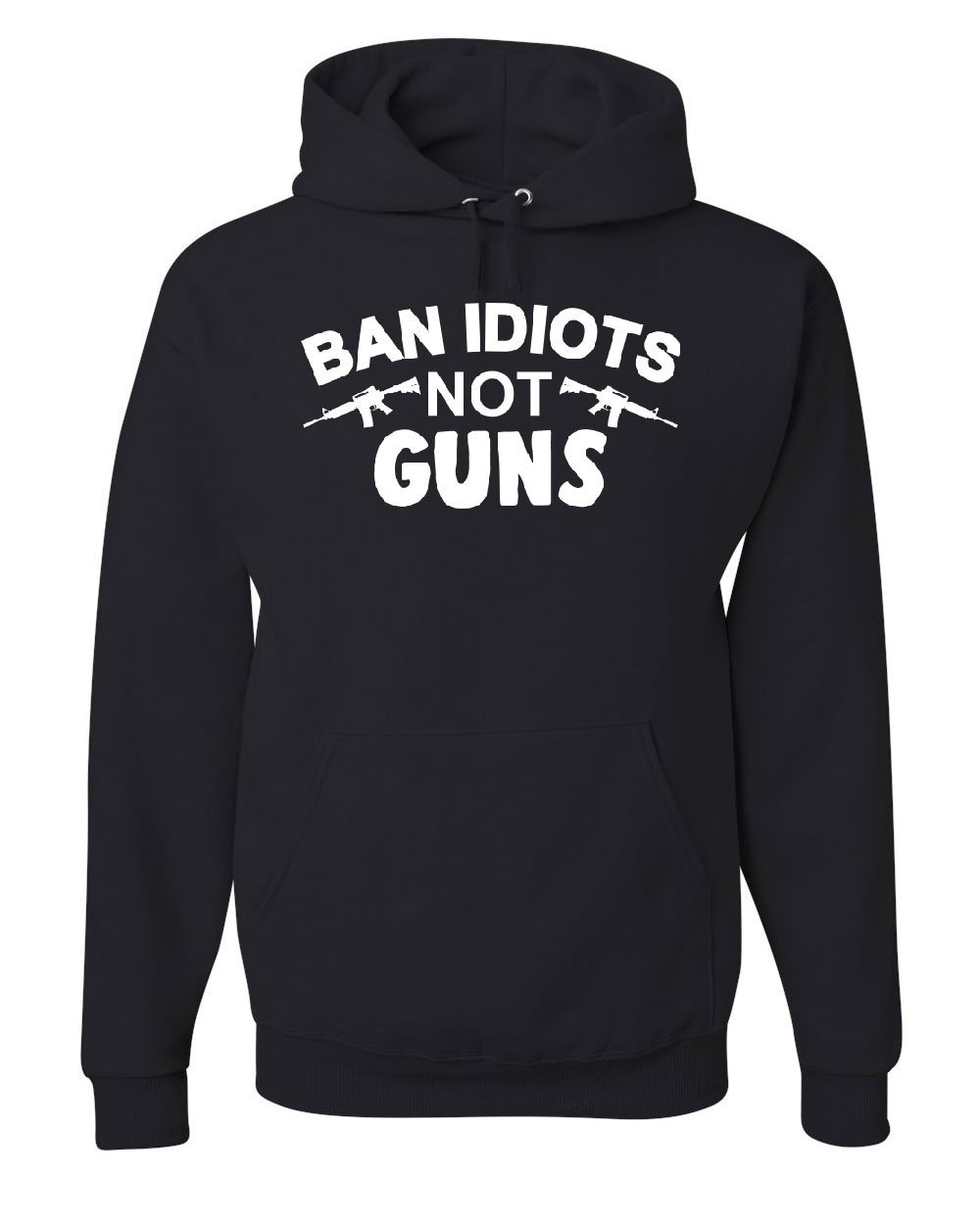 2nd Amendment Pro Gun Rights Hoodie - Patriotic 'Ban Idiots Not Guns' Sweatshirt for Men & Women | Perfect for Shooting Range, Political Rallies & Constitutional Support