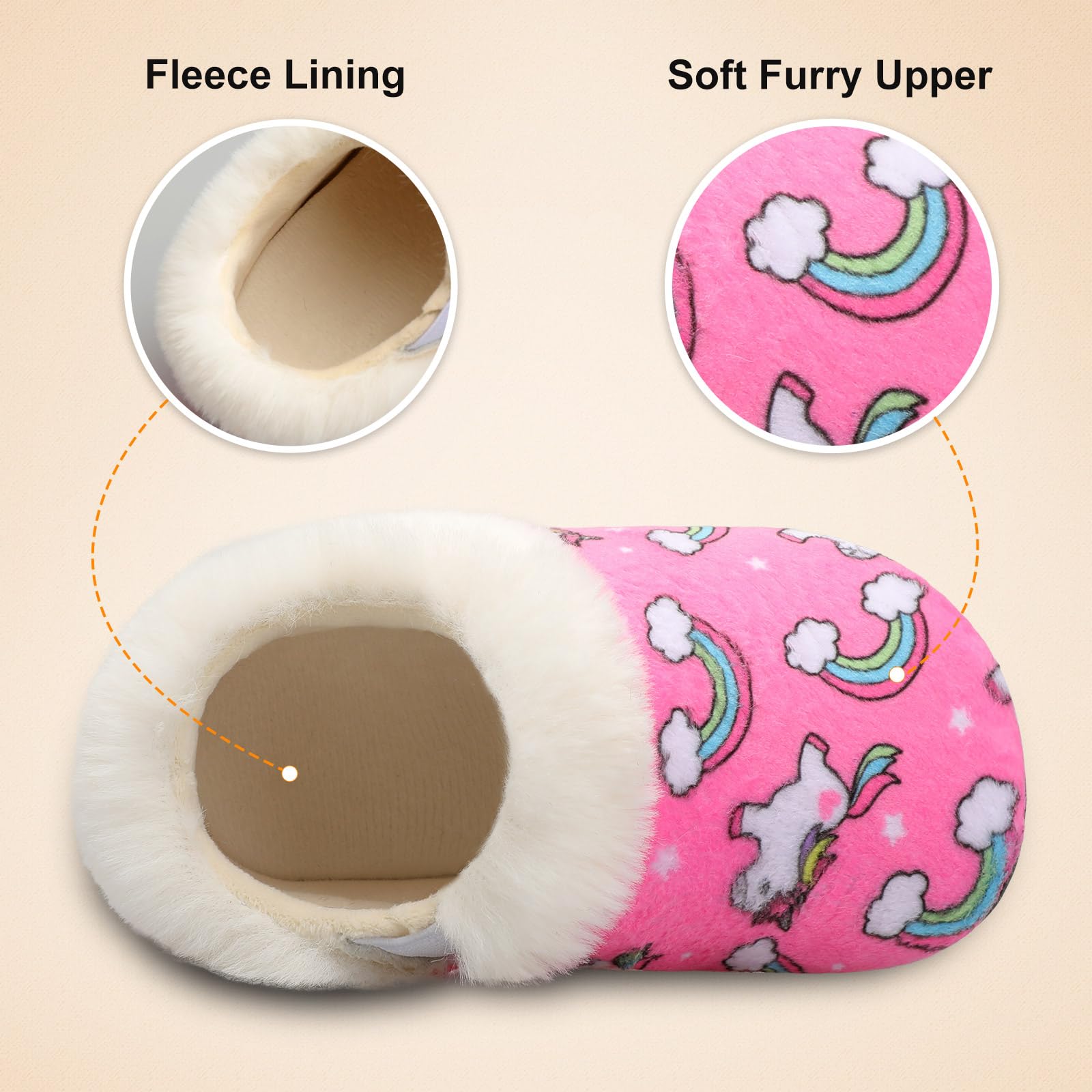 Centipede Demon Toddler Slippers for Boys & Girls - Soft Furry House Shoes for Kids & Baby - Lightweight Barefoot Sock Shoes for Indoor/Outdoor Use - Perfect for Playtime, Lounging & Winter Warmth