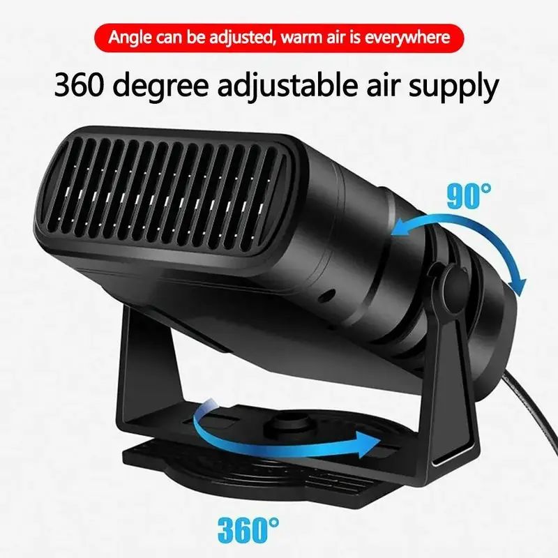 Mpow 200W Portable Car Heater - Fast Heating, Energy Efficient, Compact Design for Winter Travel & Road Trips - Black