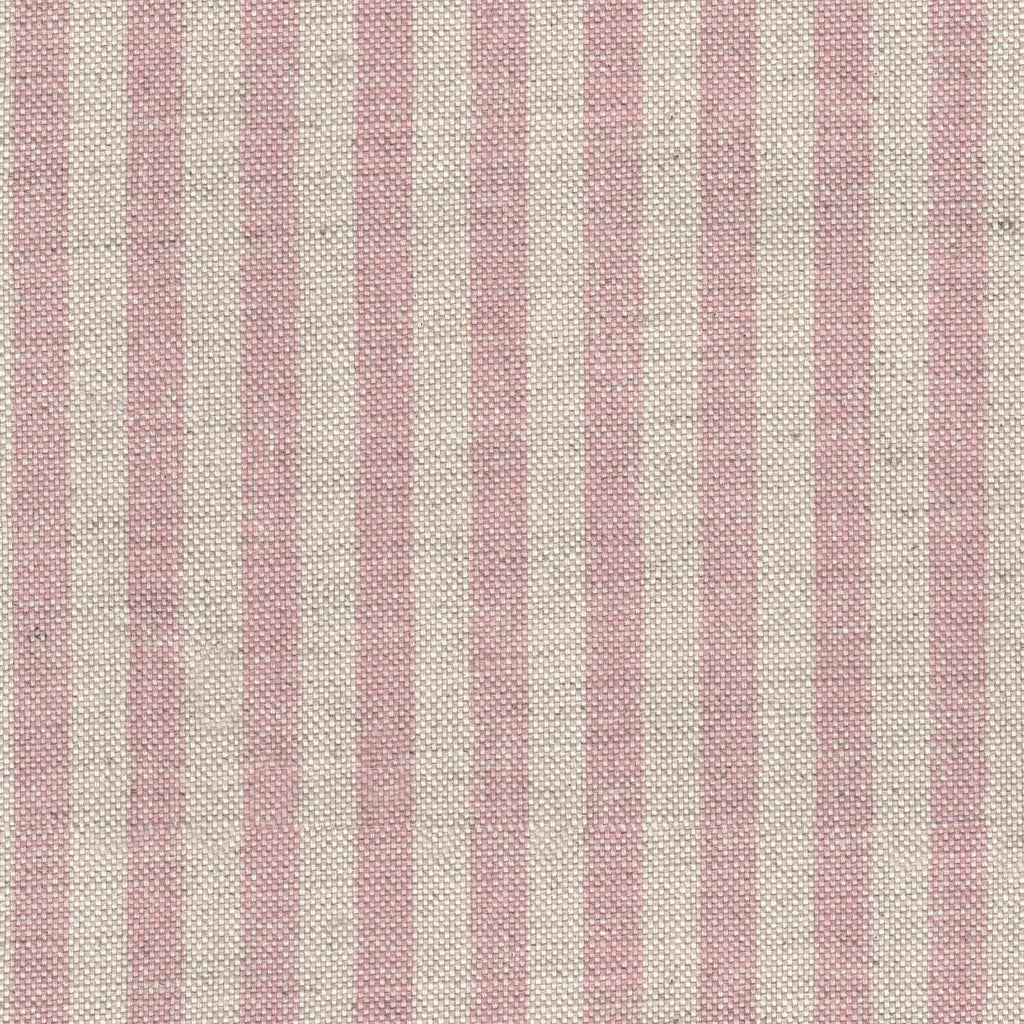 Lulworth Stripe Fabric - Soft Heather Pink Cotton Blend for Upholstery, Curtains & DIY Home Decor Projects