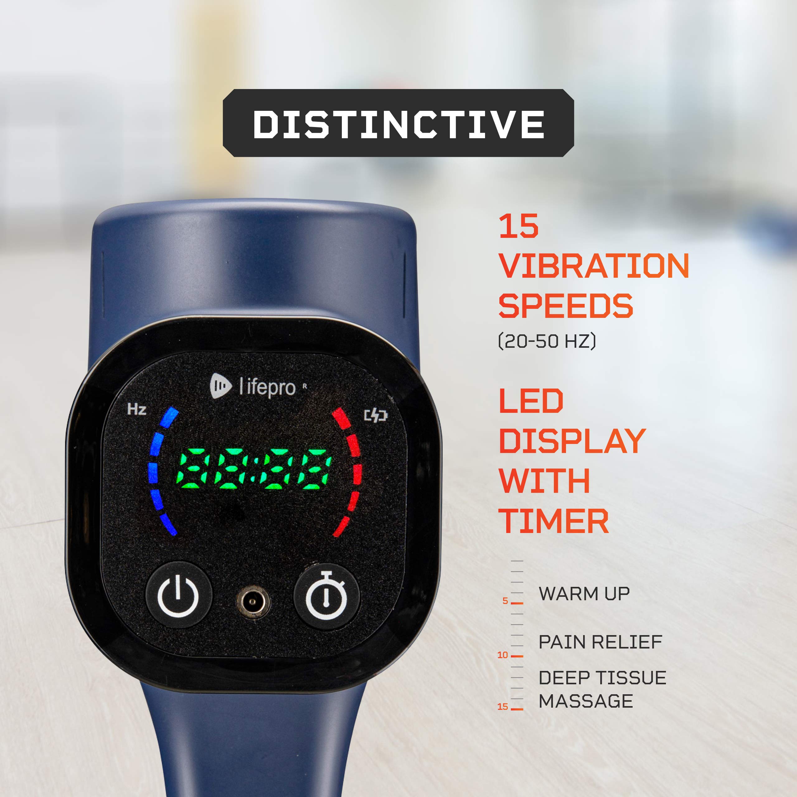 LifePro Sonic Pro Percussion Massage Gun - Deep Tissue Muscle Massager for Athletes & Pain Relief, 8 Attachments for Neck, Back & Full Body - Handheld Electric Massage Gun for Recovery, Workout & Relaxation at Home/Gym/Travel