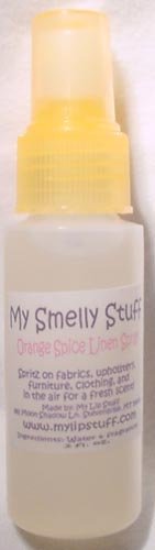 My Smelly Stuff - Orange Spice Linen Spray 2 oz | Natural Fabric Freshener for Bedding, Pillows & Home | Relaxing Aromatherapy for Better Sleep