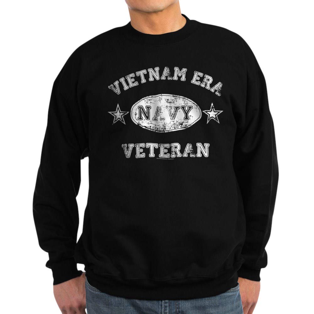 Vietnam Era Navy Veteran Sweatshirt - Dark Heather Grey Pullover for US Military Veterans & Patriotic Supporters | Casual Wear, Military Reunions, Veterans Day Events