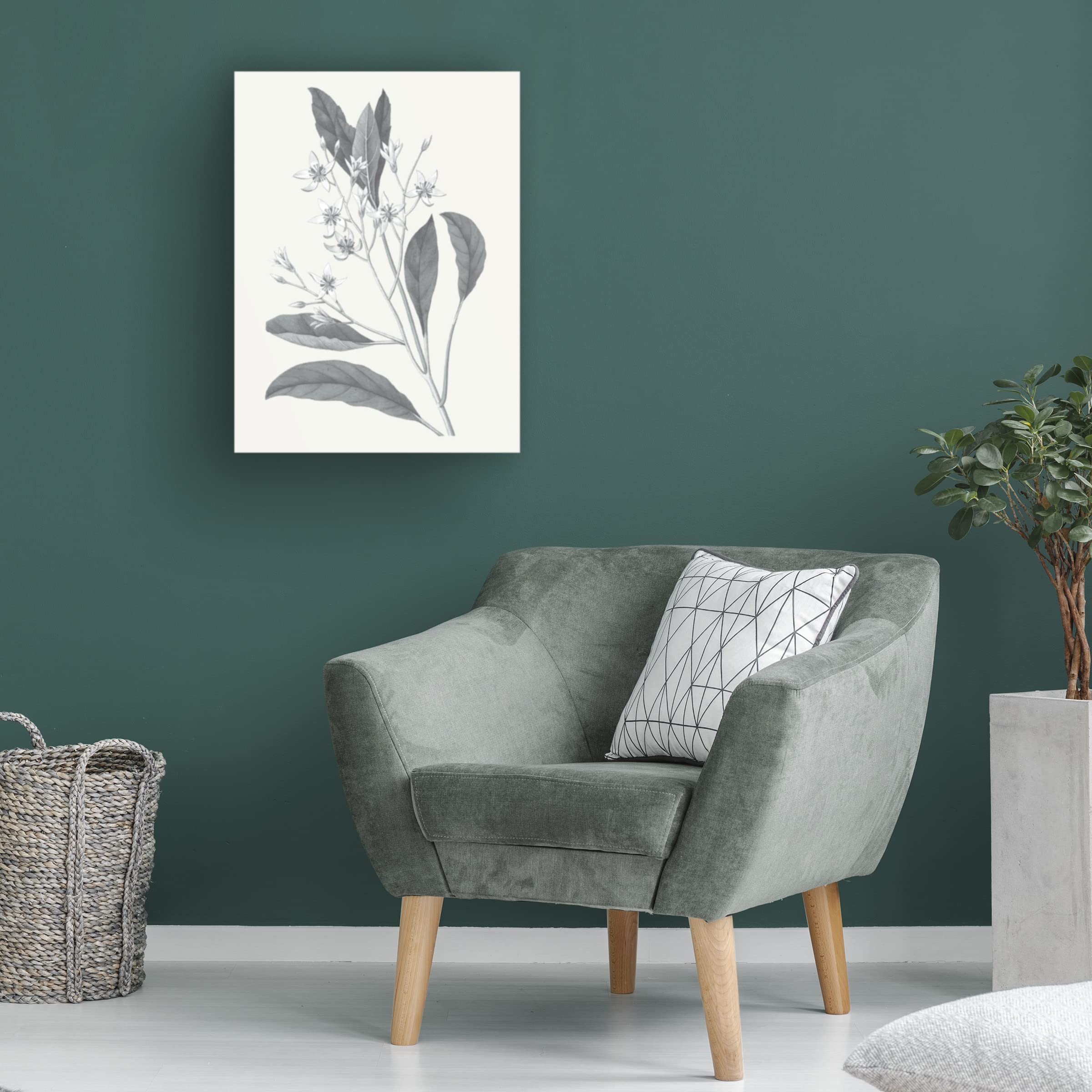 Trademark Fine Art 'Neutral Botanical V' Canvas Wall Art Print by Wild Apple - Modern Floral Decor for Living Room, Bedroom & Office