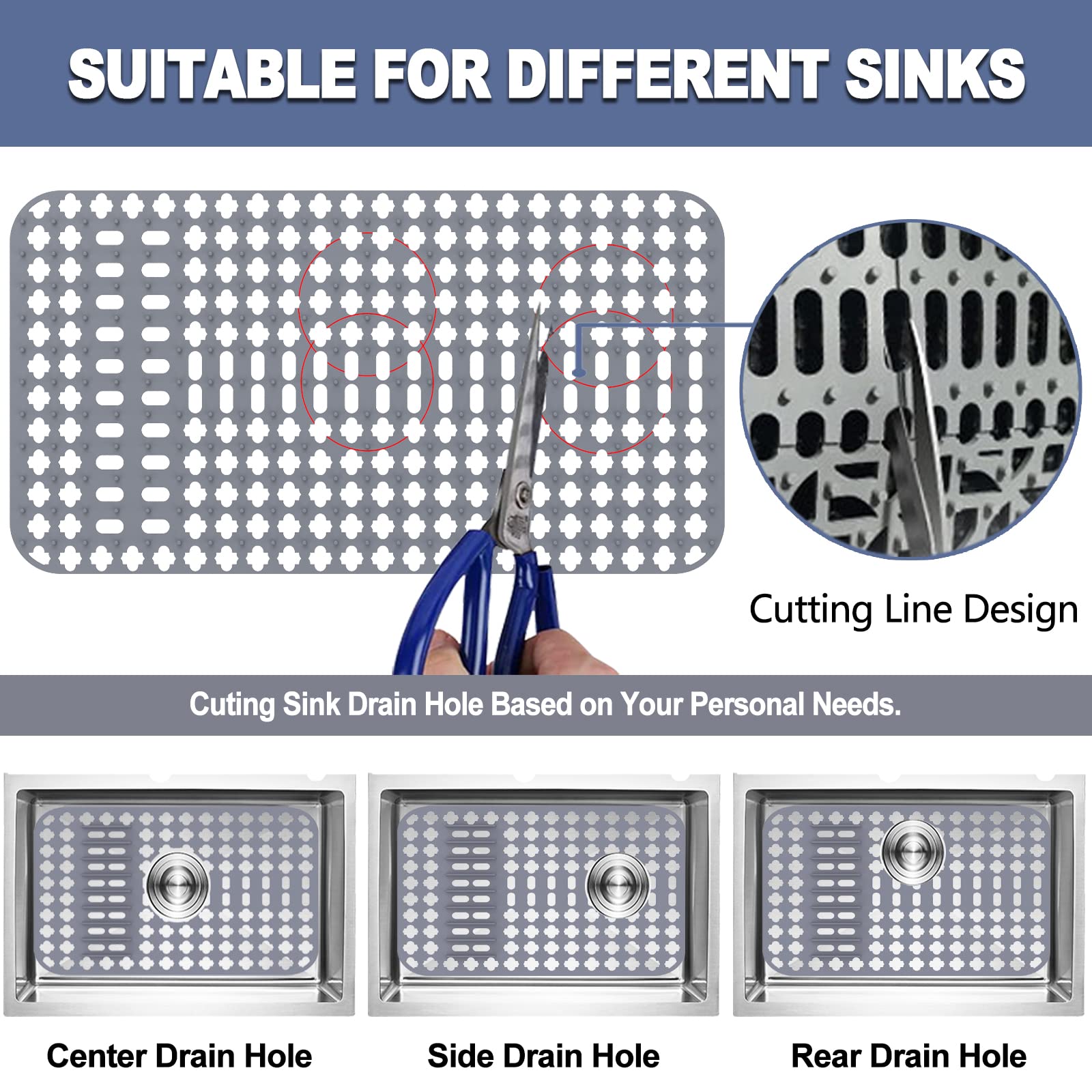 Premium Silicone Sink Protector Mat - 25.2