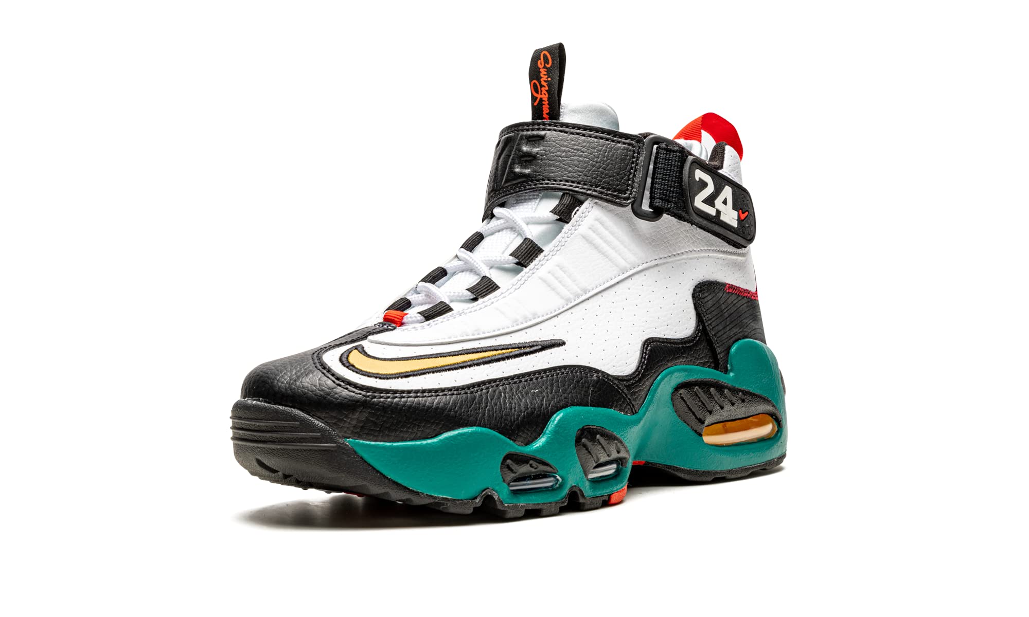 Nike Men's Air Griffey Max 1 Sneakers - White/Metallic Gold/Black Retro Baseball Shoes Size 9.5 | Comfortable Athletic Footwear for Running, Training & Casual Wear