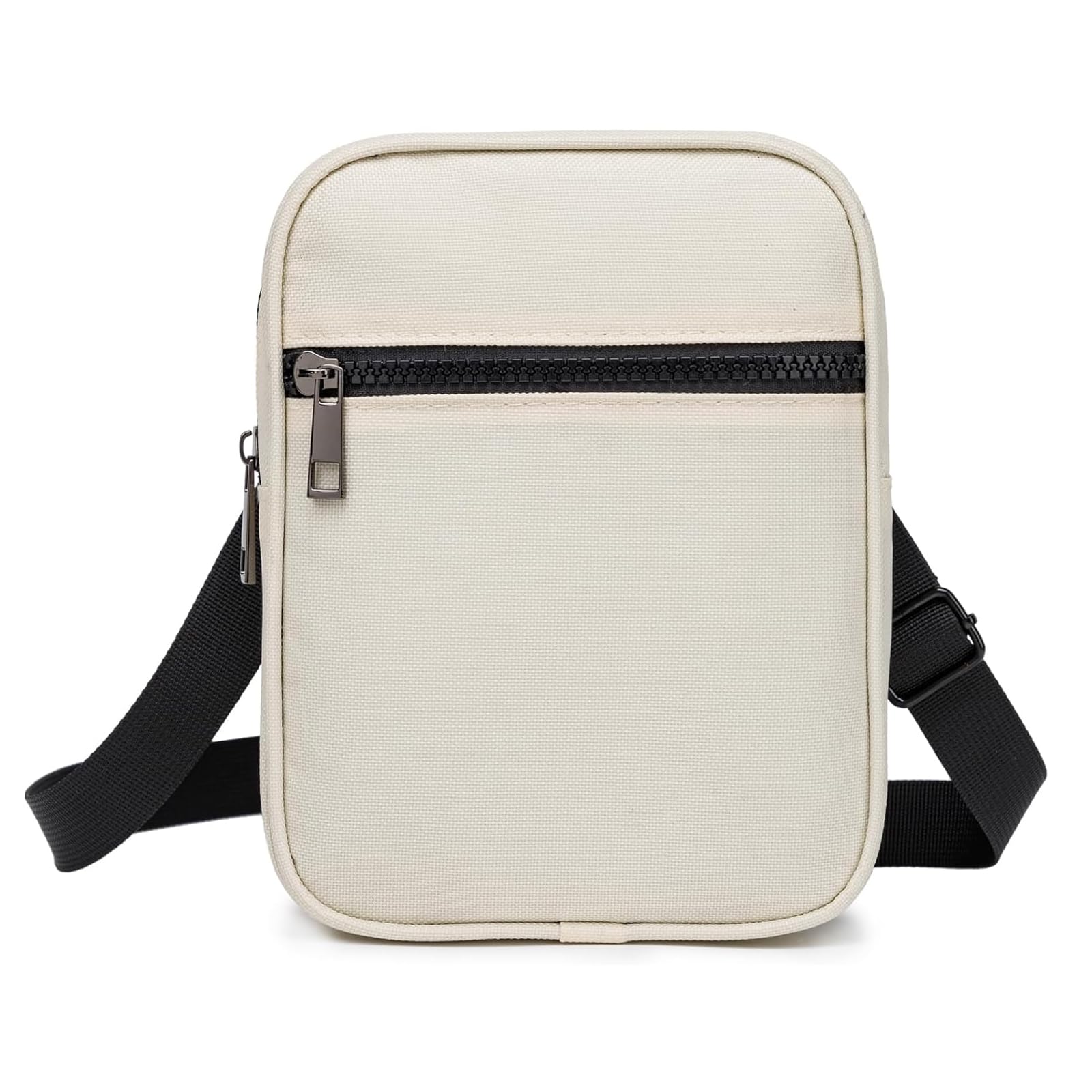 ANPTER Men's Crossbody Bag - Lightweight Small Shoulder Sling Purse with 2 Adjustable Straps, Convertible Multi-Position Design for Daily Use & Outdoor Activities | Perfect for Travel, Work, and Casual Outfits (Beige)