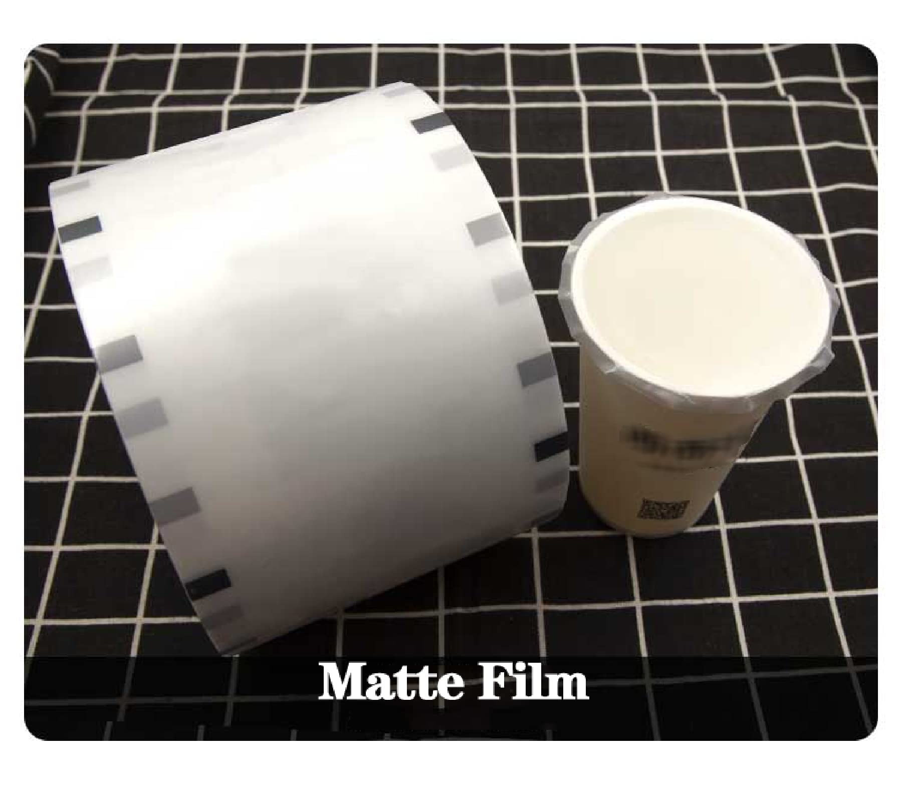 Custom Tea Cup Sealer Film - Personalized 90/95mm Plastic & Paper Cup Lids (4 Rolls, Matte Finish) - Perfect for Bubble Tea Shops, Coffee Houses & Takeout Businesses