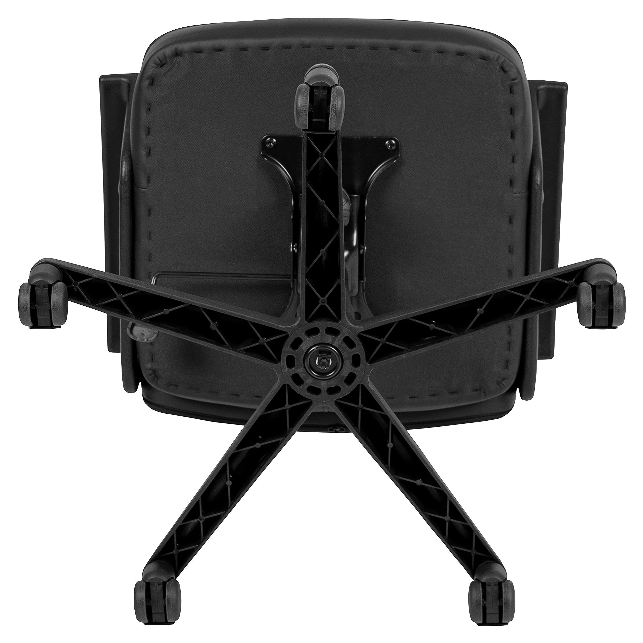 EMMA + OLIVER High Back Black LeatherSoft Task Chair with Arms - Ergonomic Office Desk Chair for Home & Work - Perfect for Long Hours Sitting, Computer Work & Gaming