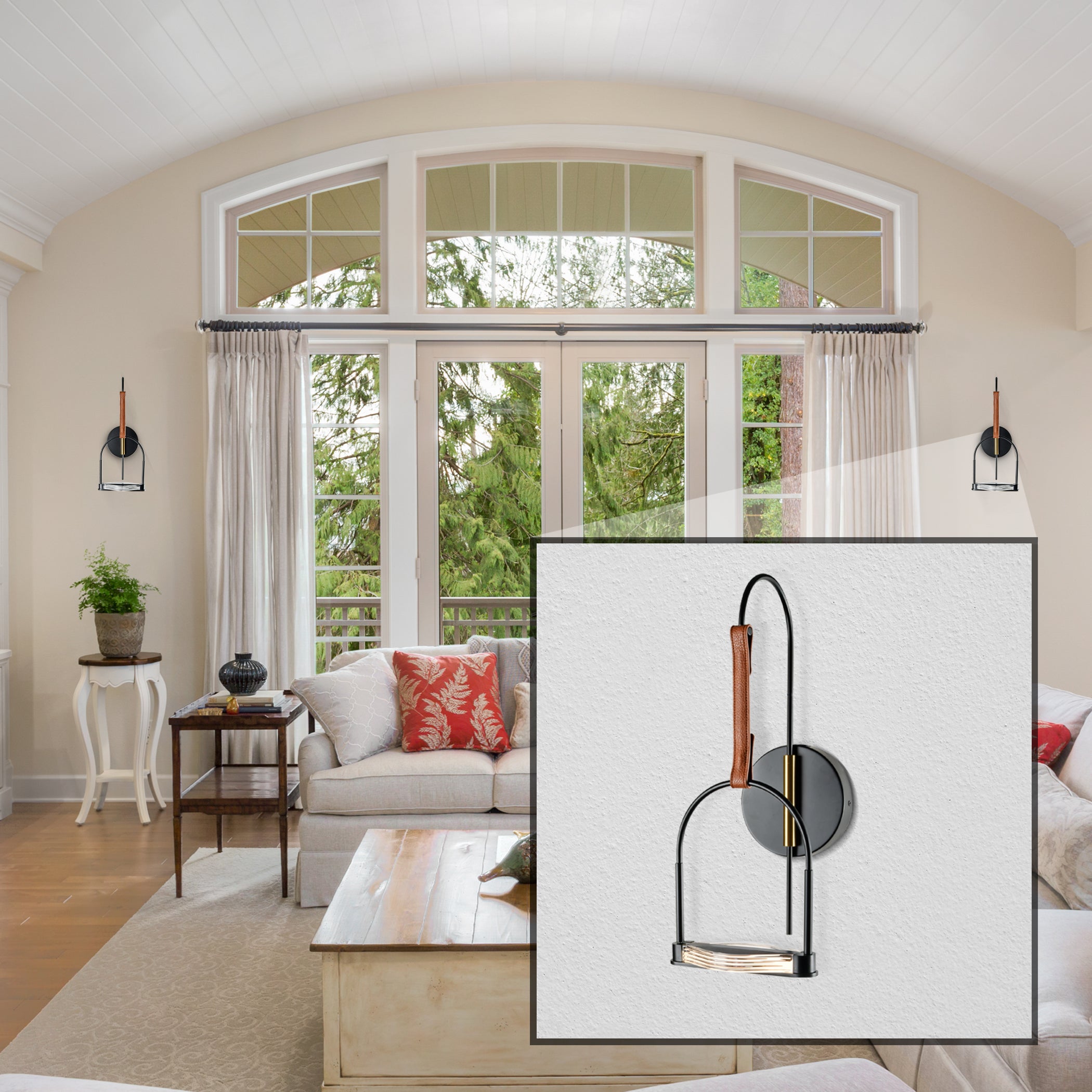 VONN Ravenna Black LED Wall Sconce Light Fixture - Modern Integrated VAW1231BL for Bedroom, Hallway & Living Room Lighting