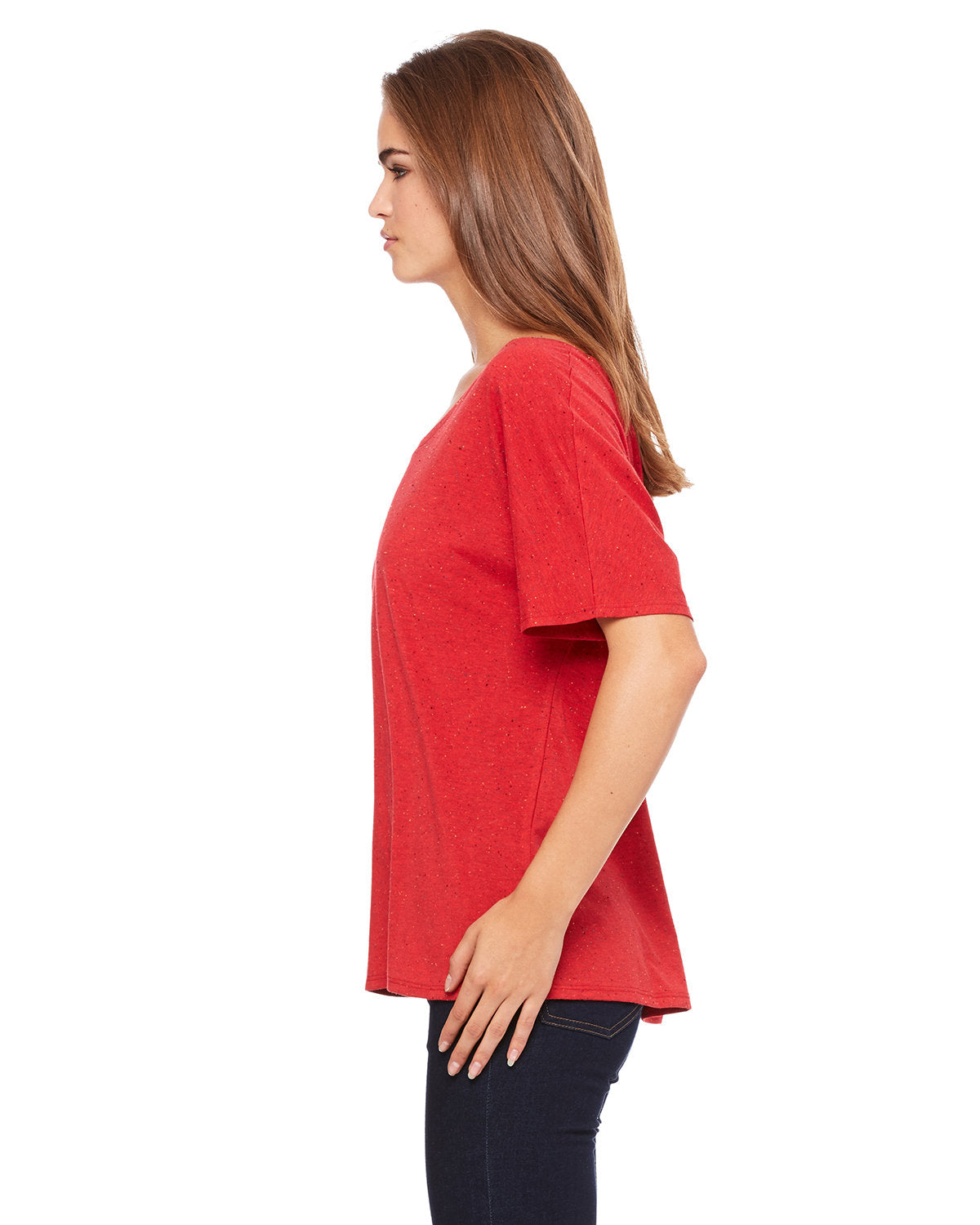 Bella + Canvas 8816 Women's Soft Slouchy Scoop Neck T-Shirt - Comfortable Casual Tee for Everyday Wear, Lounge, and Outfits