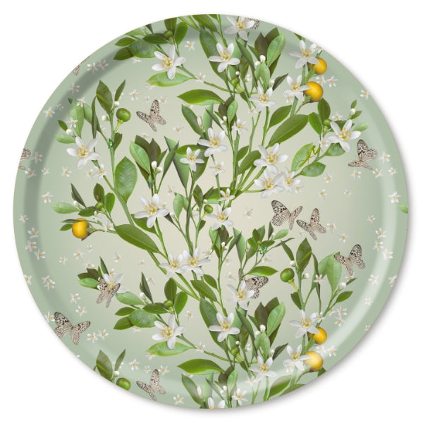 Jamida Orange Blossom Tray - Elegant Decorative Serving Tray for Tea, Coffee, and Breakfast | Perfect for Home Decor, Bridal Showers, and Gift Giving