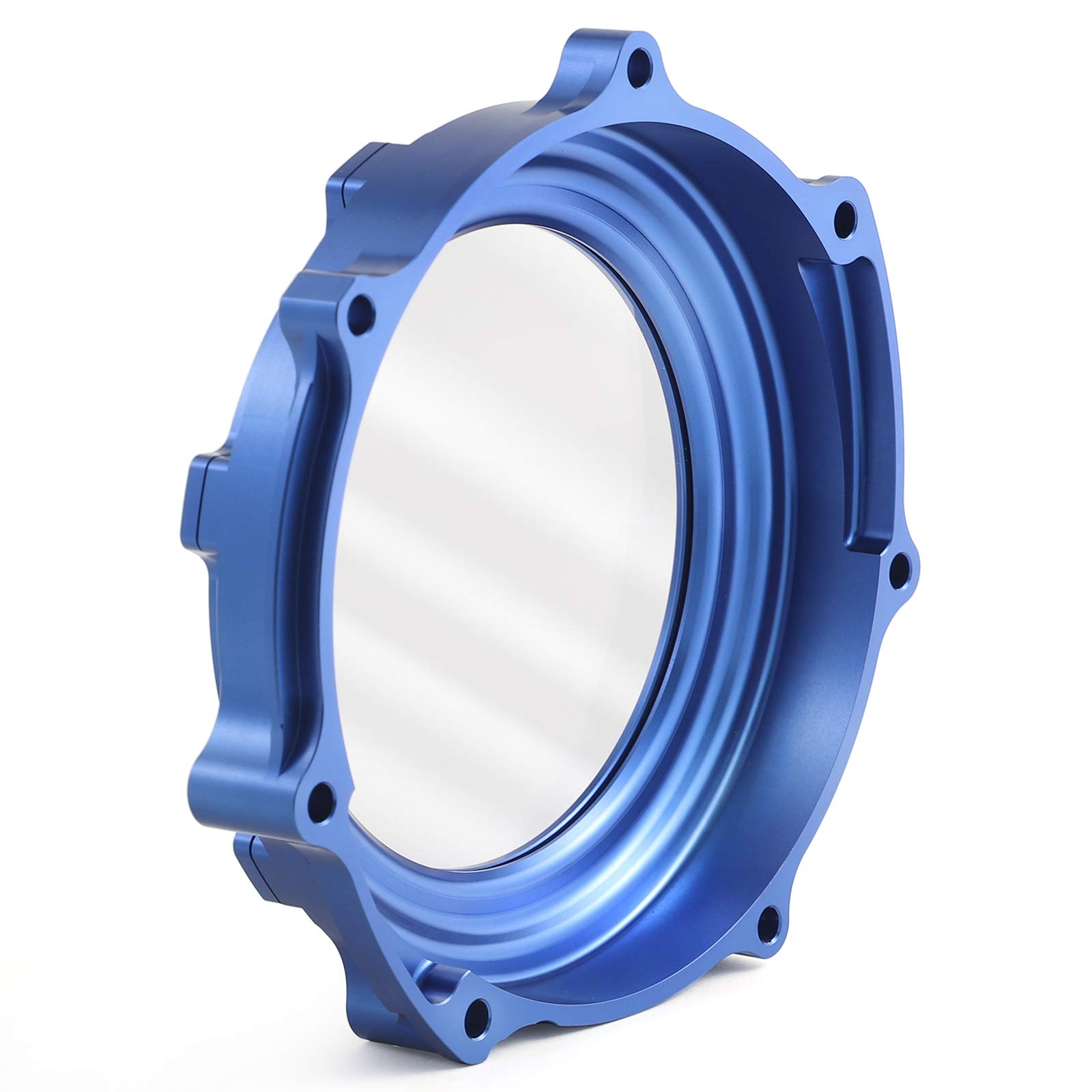 Yamaha YFZ450 YFZ450R Clutch Cover with Clear Window (2006-2022 Models) - Replacement for 5TG-15415-00-00 & 5TG-15415-10-00 Crankcase Cover - Durable Blue Engine Protection for Off-Road ATV Racing & Trail Riding