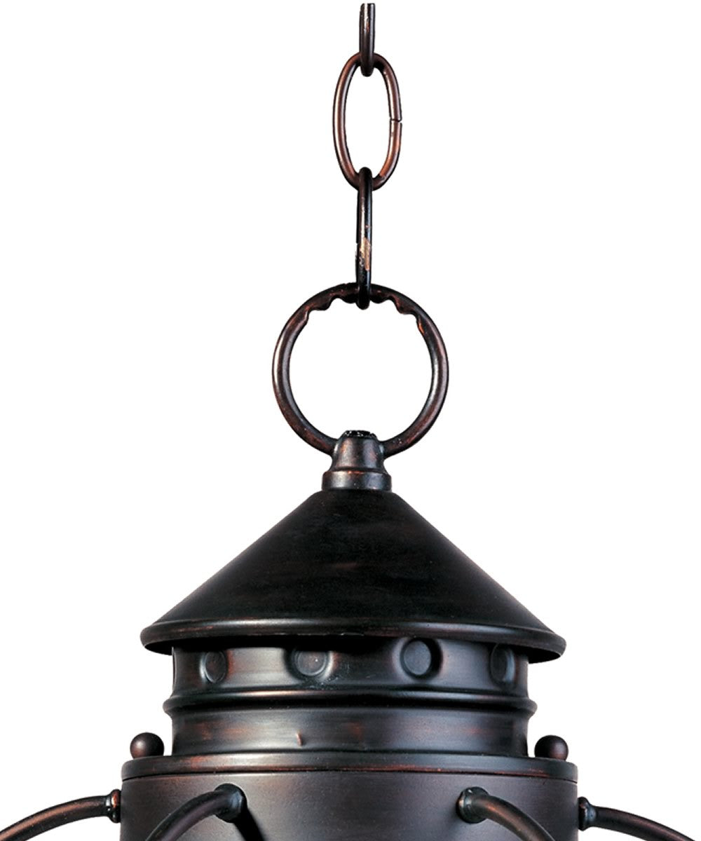 12W Portsmouth 1 Light Outdoor Hanging Lantern in Oil Rubbed Bronze - Perfect for Porch, Patio, and Garden Lighting