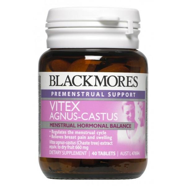 Blackmores Vitex Agnus Castus Supplement for Women's Hormonal Balance & PMS Relief - Supports Menstrual Cycle & Fertility (60 Capsules) | Natural Herbal Remedy for PCOS, Menopause & Premenstrual Symptoms