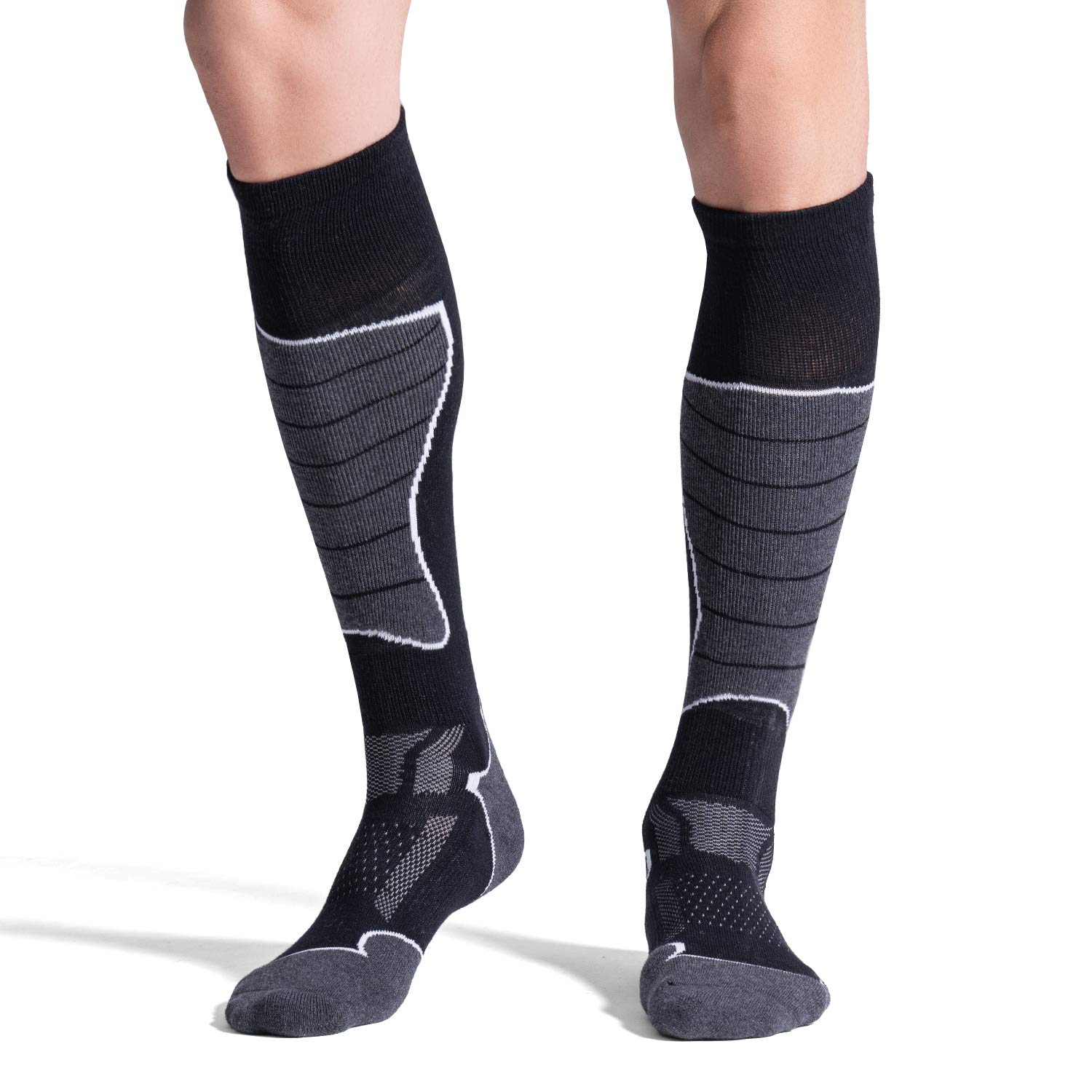 2/3 Pack Women's Thermal Ski Socks - Warm Winter Snowboarding & Skiing Socks for Cold Weather - Perfect for Ski Resorts, Winter Sports & Outdoor Adventures