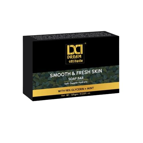 Natural Smooth & Fresh Skin Soap Bar [4.4oz] - Gentle Cleansing for Dry & Sensitive Skin - Perfect for Daily Face & Body Wash, Travel & Gift Sets