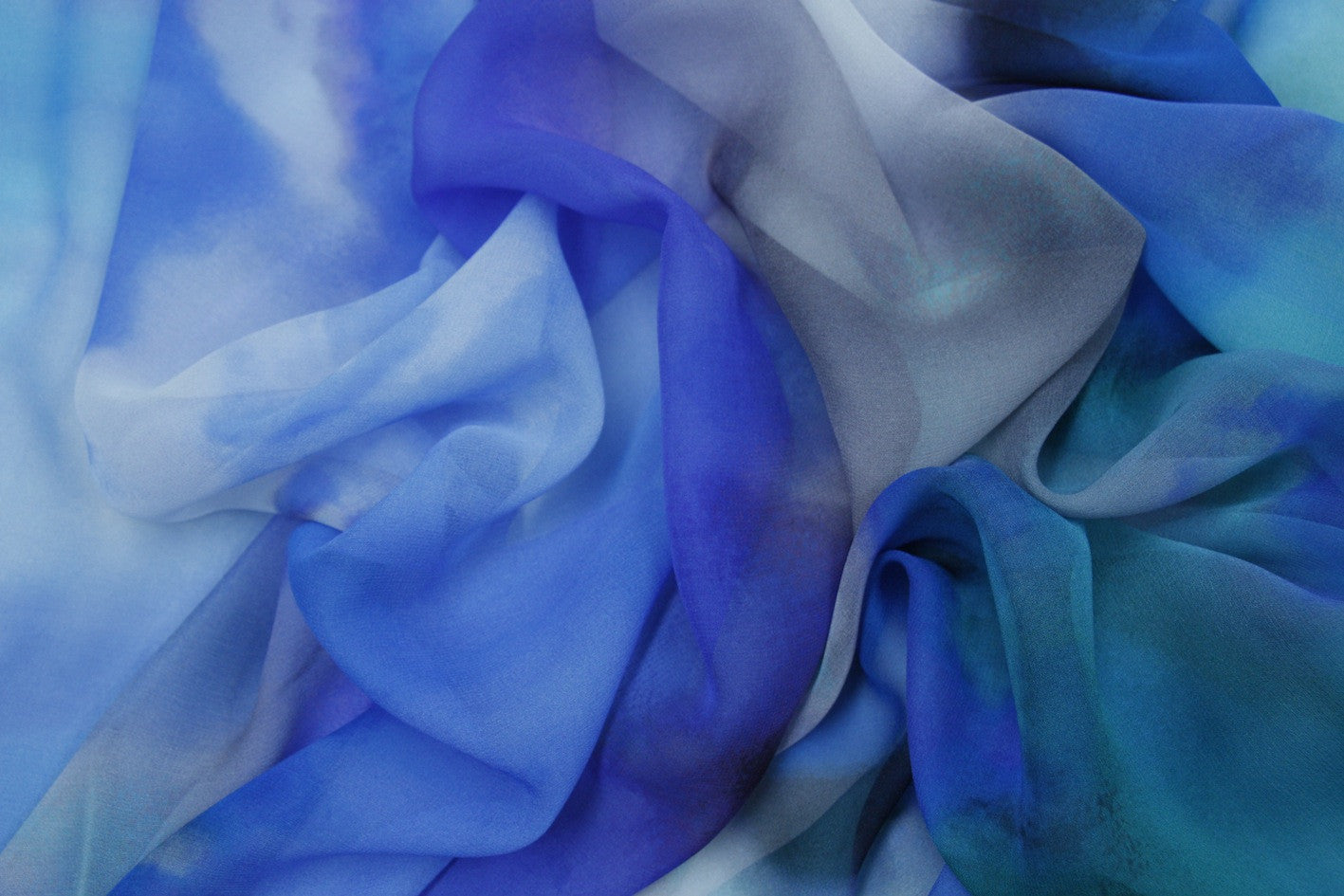 Blu Mare Chiffon Fabric - Lightweight Flowy Sheer Material for Dresses, Scarves & Home Decor | Perfect for Summer Fashion & DIY Sewing Projects