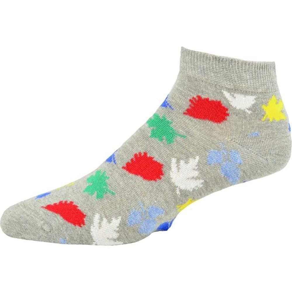 Men's Casual Dress Socks - Breathable Cotton Ankle Socks with Leaf Pattern - 1 Pair Pack - Colorful & Comfortable for Office, Business, or Daily Wear