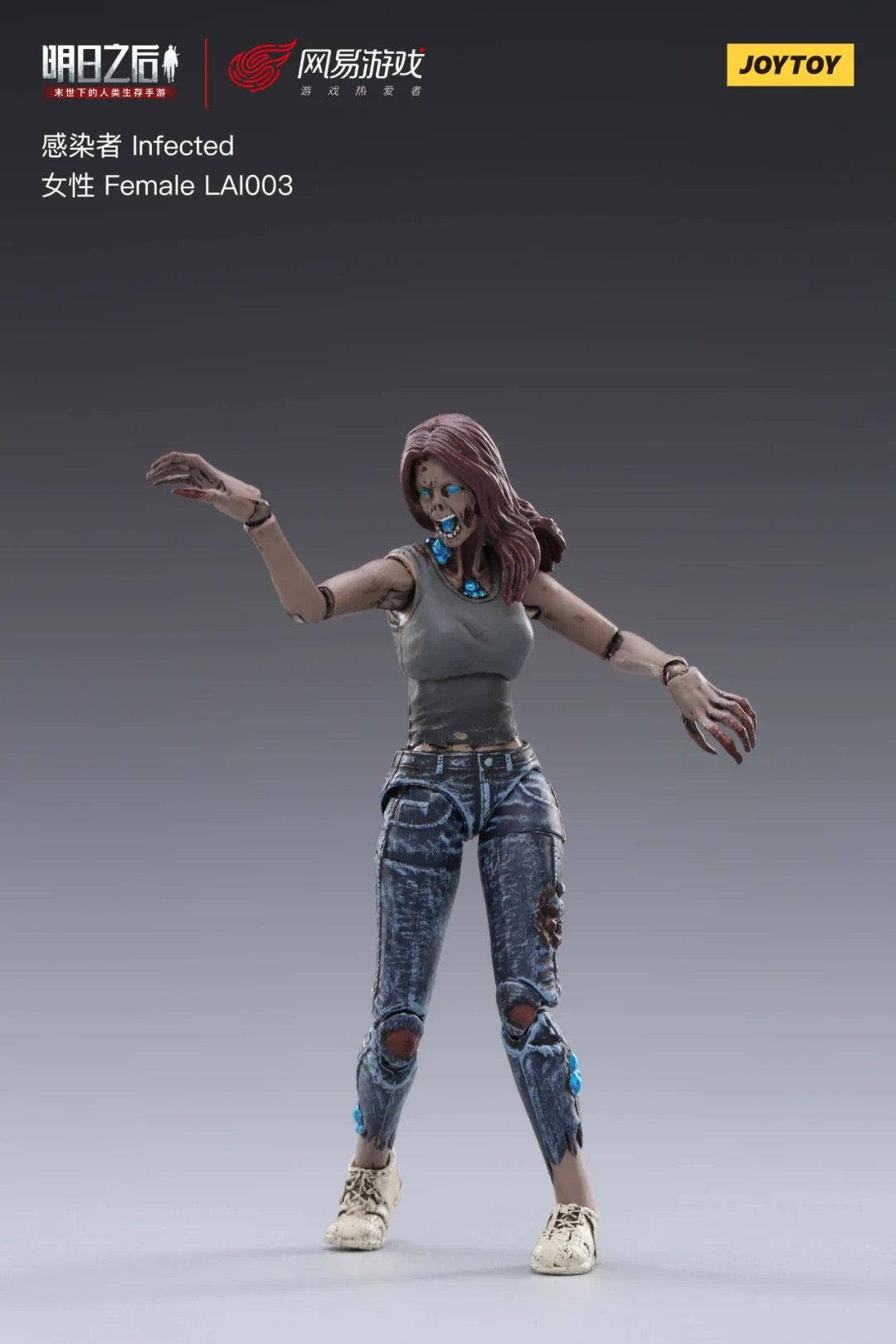 1/18 JOYTOY 3.75 Inch Action Figure - Life After Infected Person Zombie Series Collectible Toy for Horror Fans | Perfect for Display, Role Play, and Zombie Apocalypse Scenes