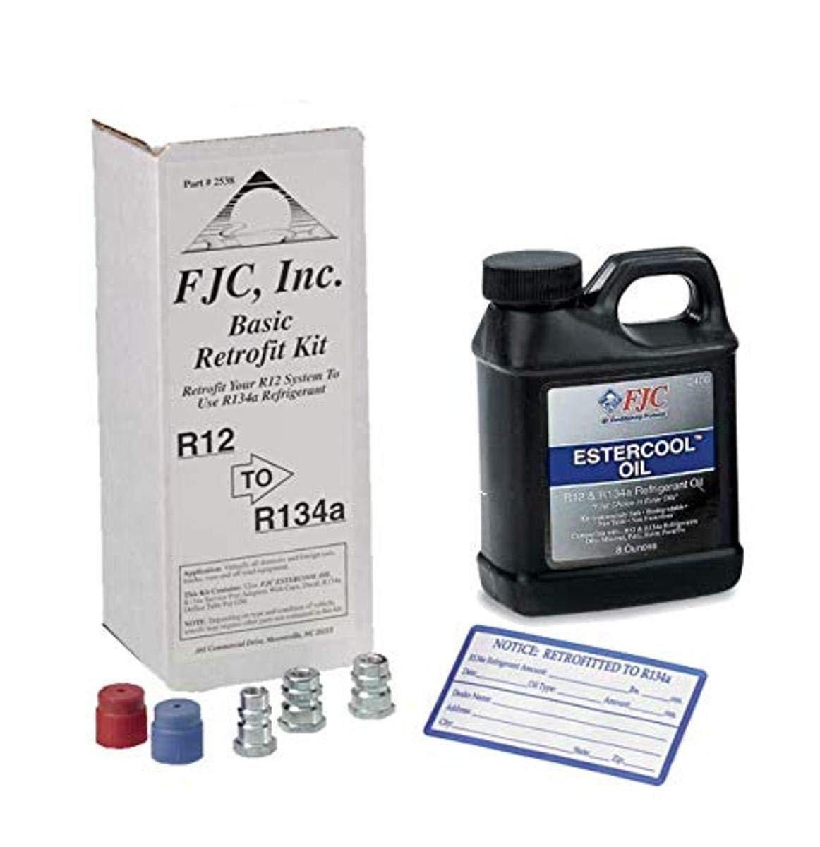 FJC 2538 AC Retrofit Kit - Universal Air Conditioning Replacement Parts for Home & Auto Use - Perfect for HVAC System Upgrades & Vehicle AC Repairs