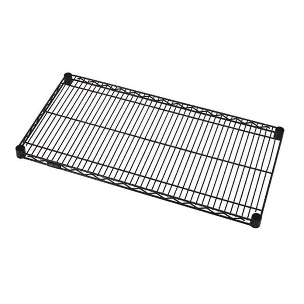 Quantum 3672BK Epoxy Coated Heavy Duty Wire Shelf - 600 lbs Capacity Commercial Shelving Rack (72