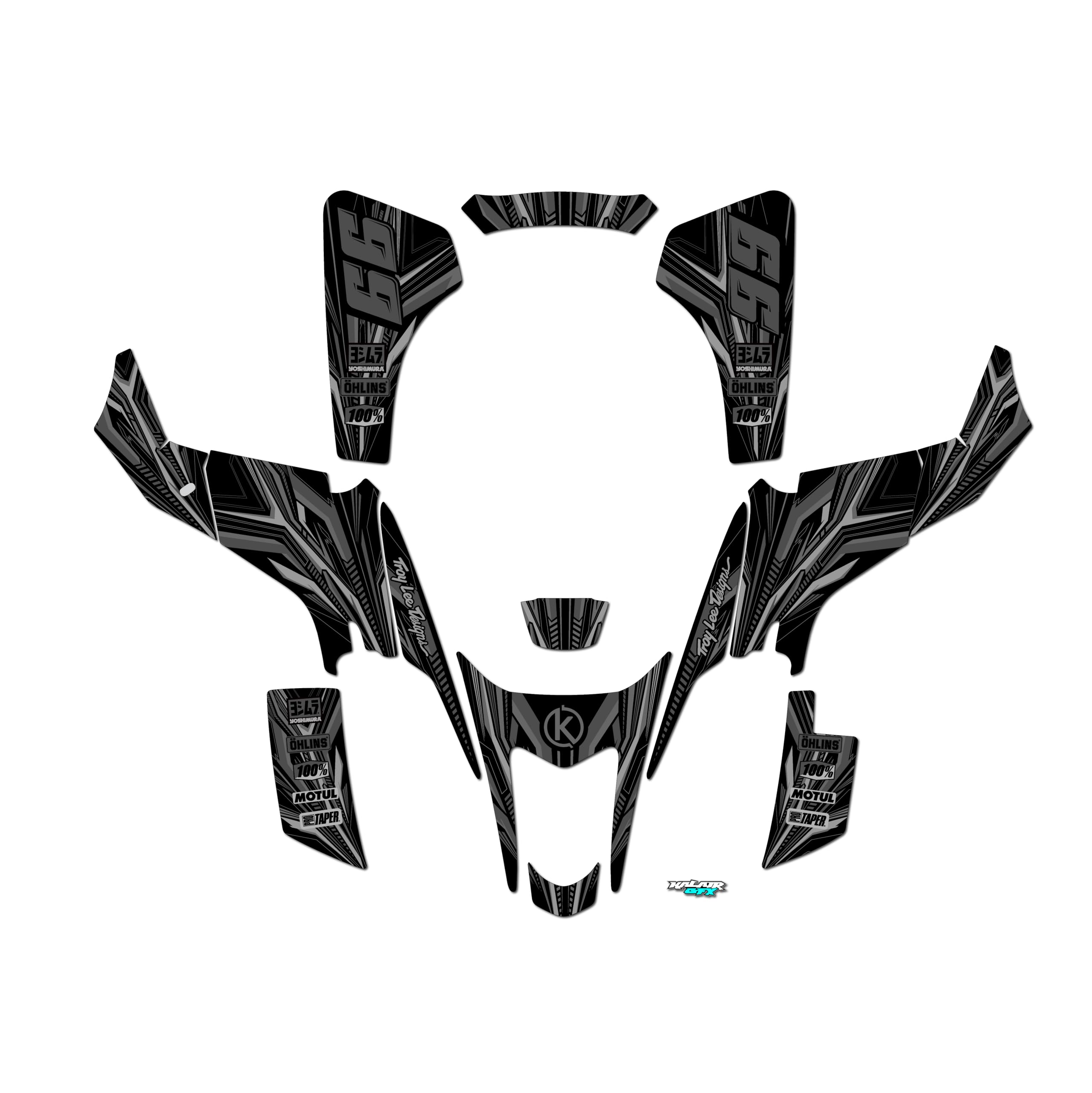 Suzuki LTZ 400 (2003-2008) Custom Racing Graphics Kit - 21 Mil Thick Dirt Bike Decals Stickers - Prime Series Smoke Design - No Plastics Included - Perfect for Off-Road Racing & ATV Customization